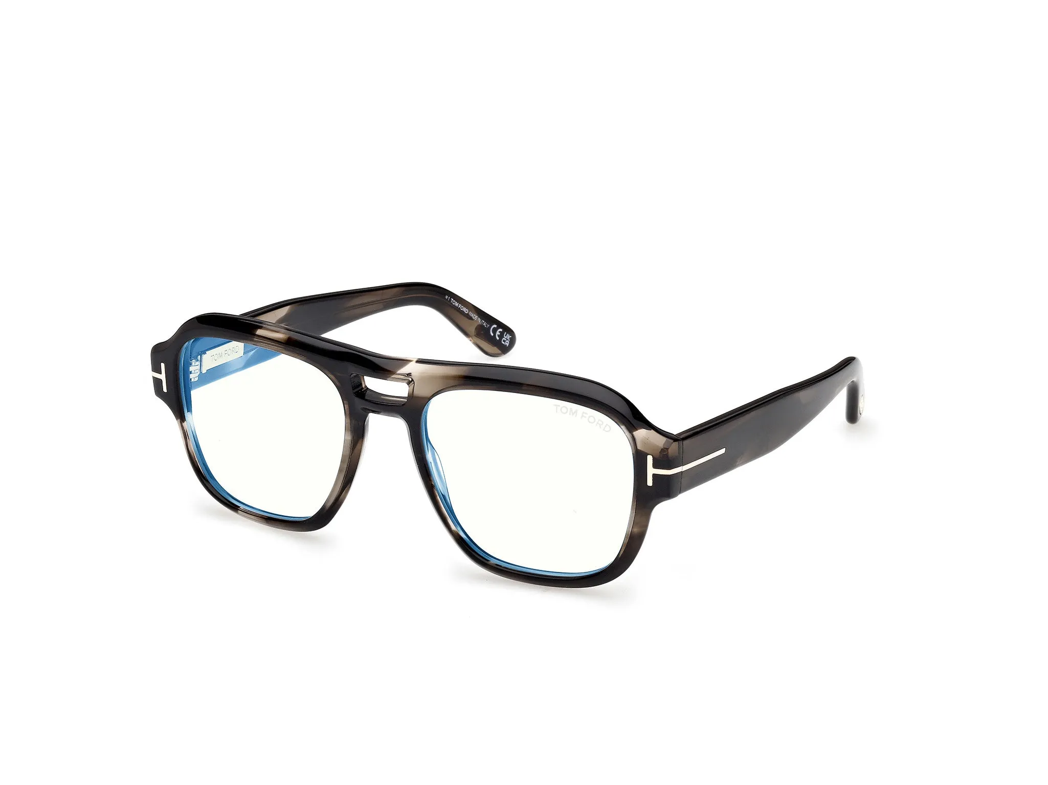 TOM FORD FT6085-B 056 Montature da vista Acetato Havana Squadrata Normale - immagine 1