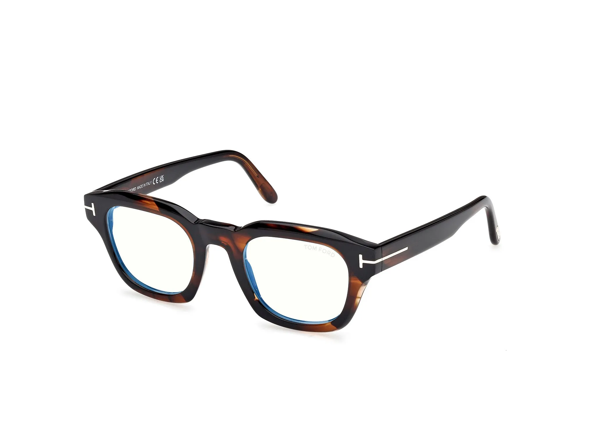 TOM FORD FT6083-B 056 Montature da vista Acetato Havana Squadrata Normale - immagine 1