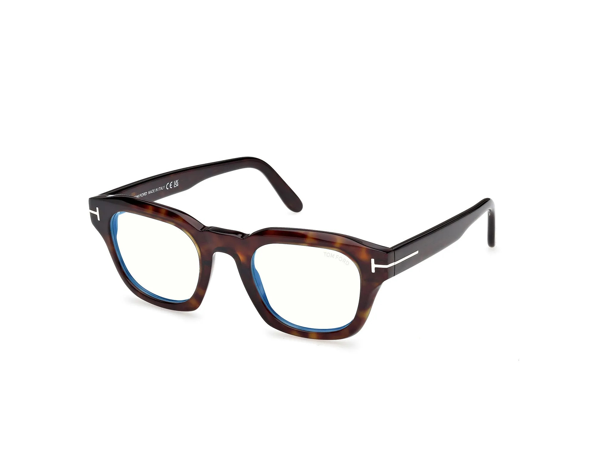 TOM FORD FT6083-B 052 Montature da vista Acetato Havana Squadrata Normale - immagine 1