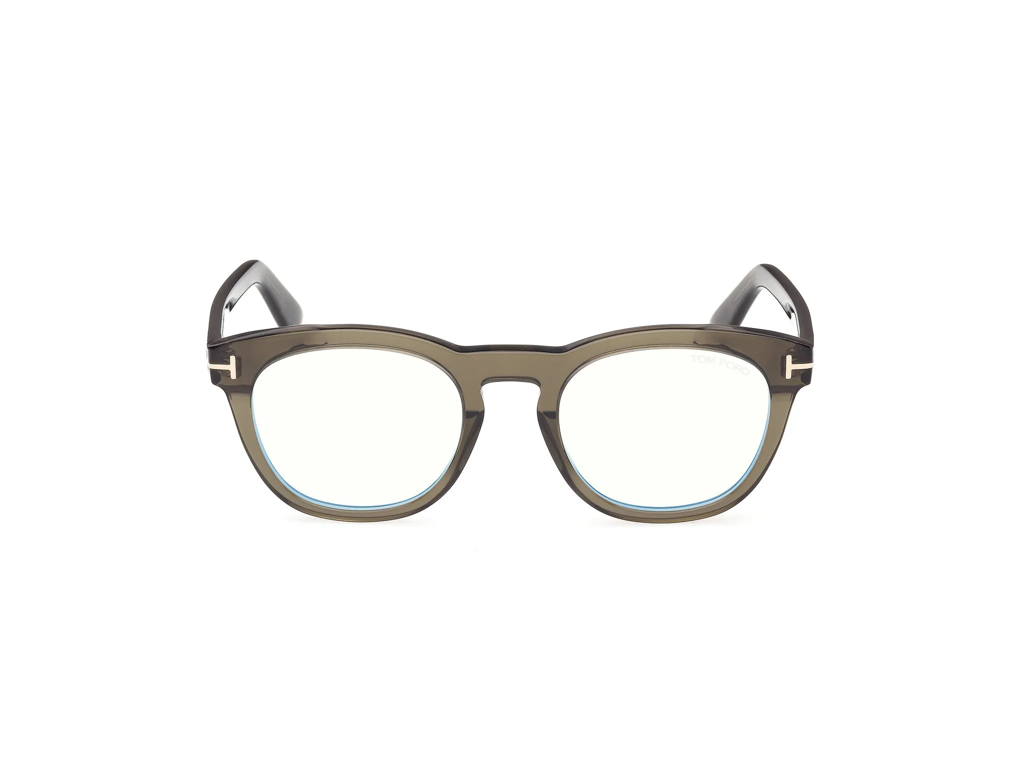 TOM FORD FT6081-B 098 Montature da vista Acetato Verde Rotonda Normale - immagine 2