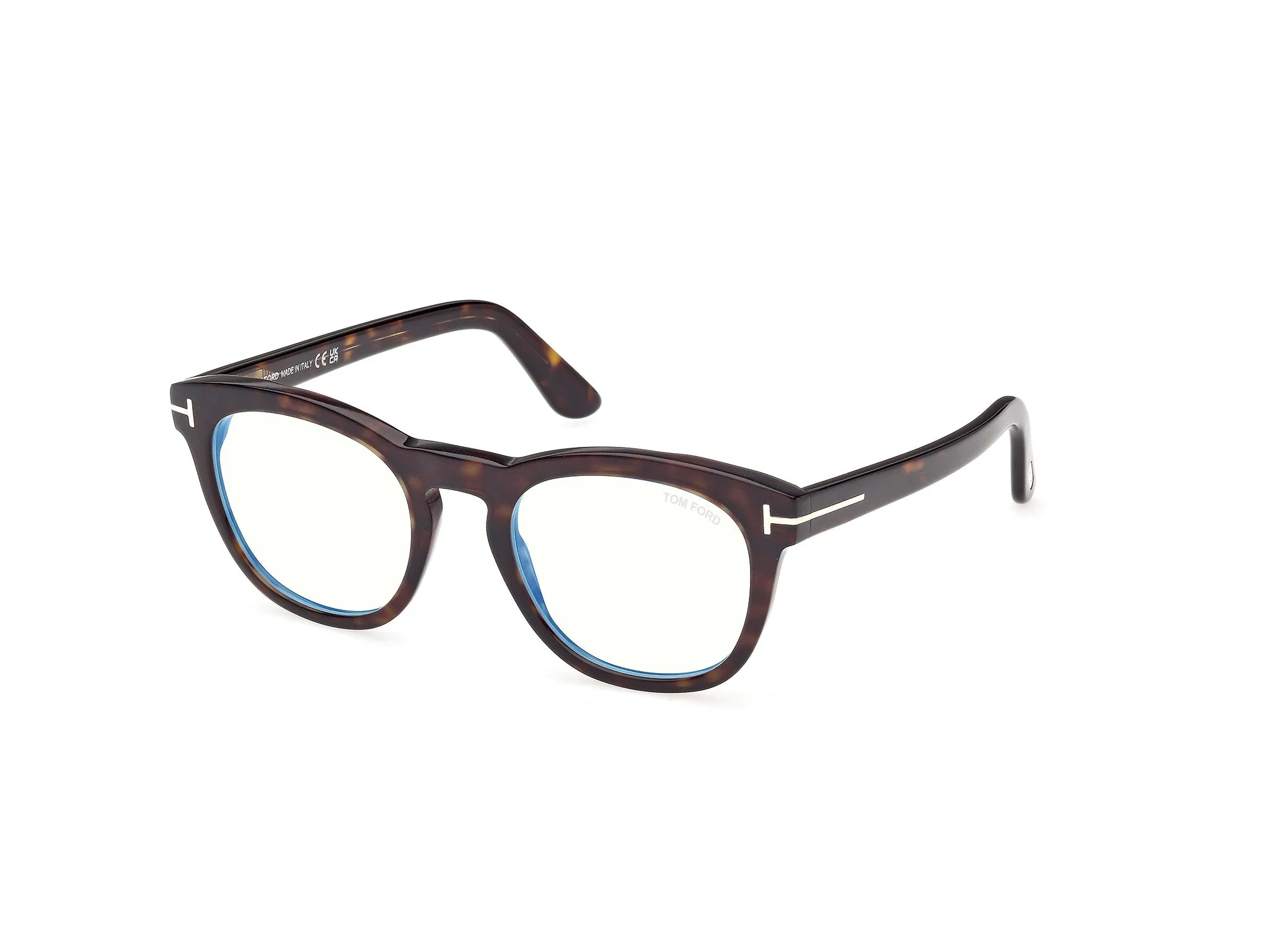 TOM FORD FT6081-B 052 Montature da vista Acetato Havana Rotonda Normale - immagine 1