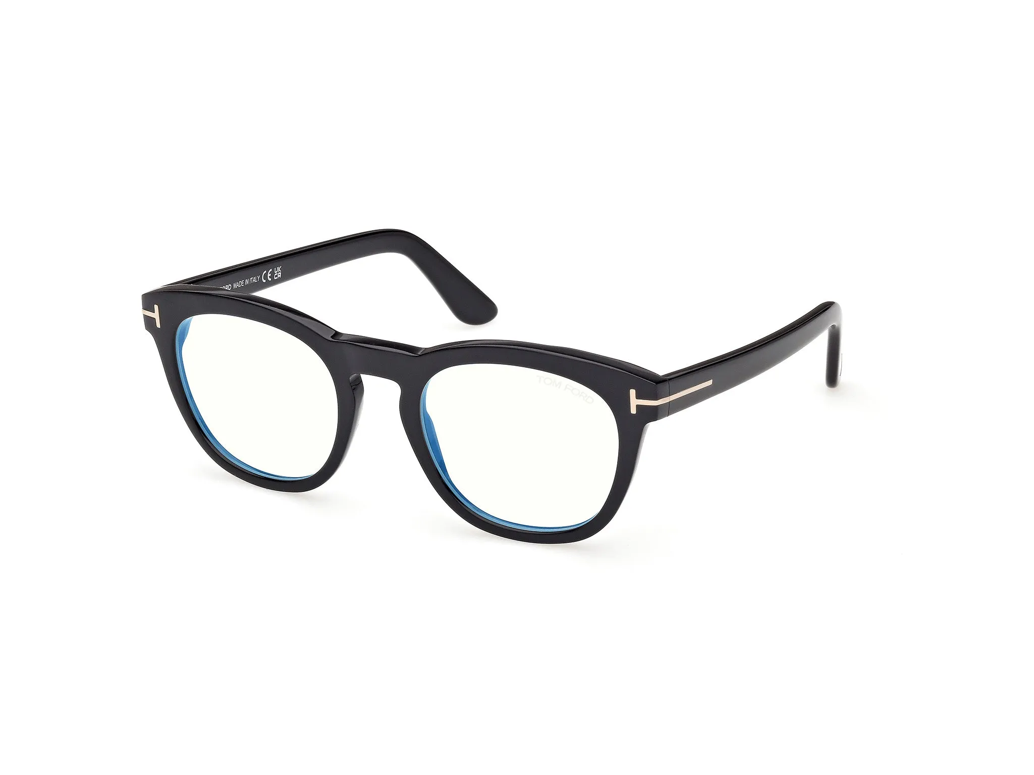 TOM FORD FT6081-B 001 Montature da vista Acetato Nero Rotonda Normale - immagine 1
