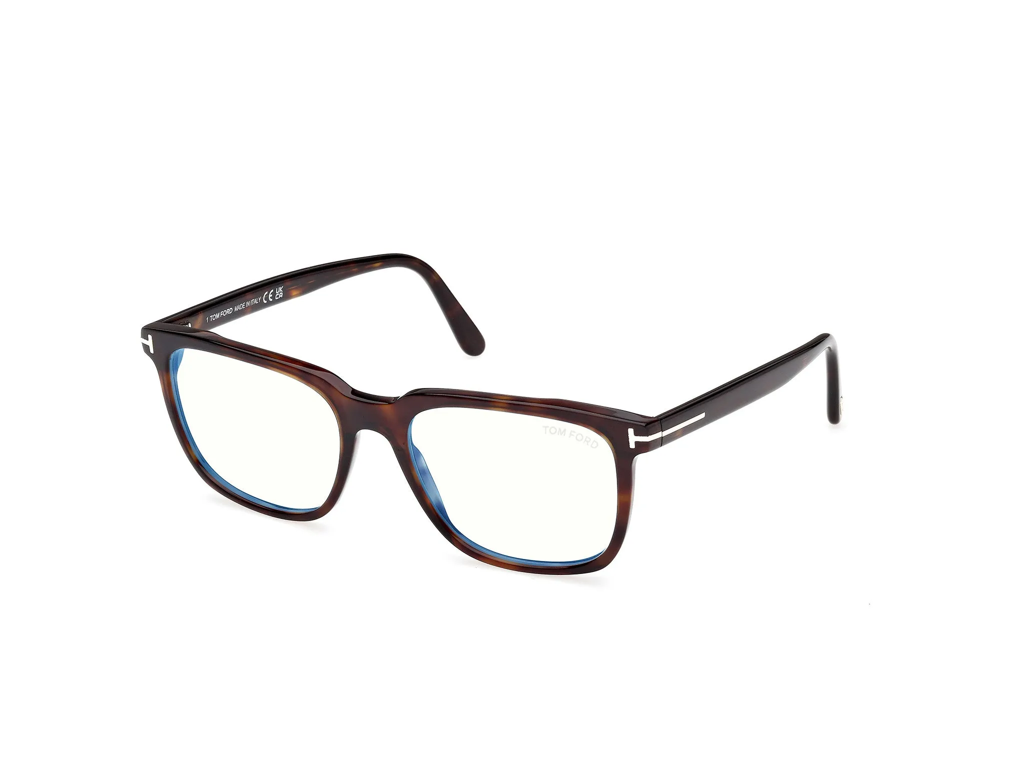 TOM FORD FT6080-B 052 Montature da vista Acetato Havana Squadrata Normale - immagine 1