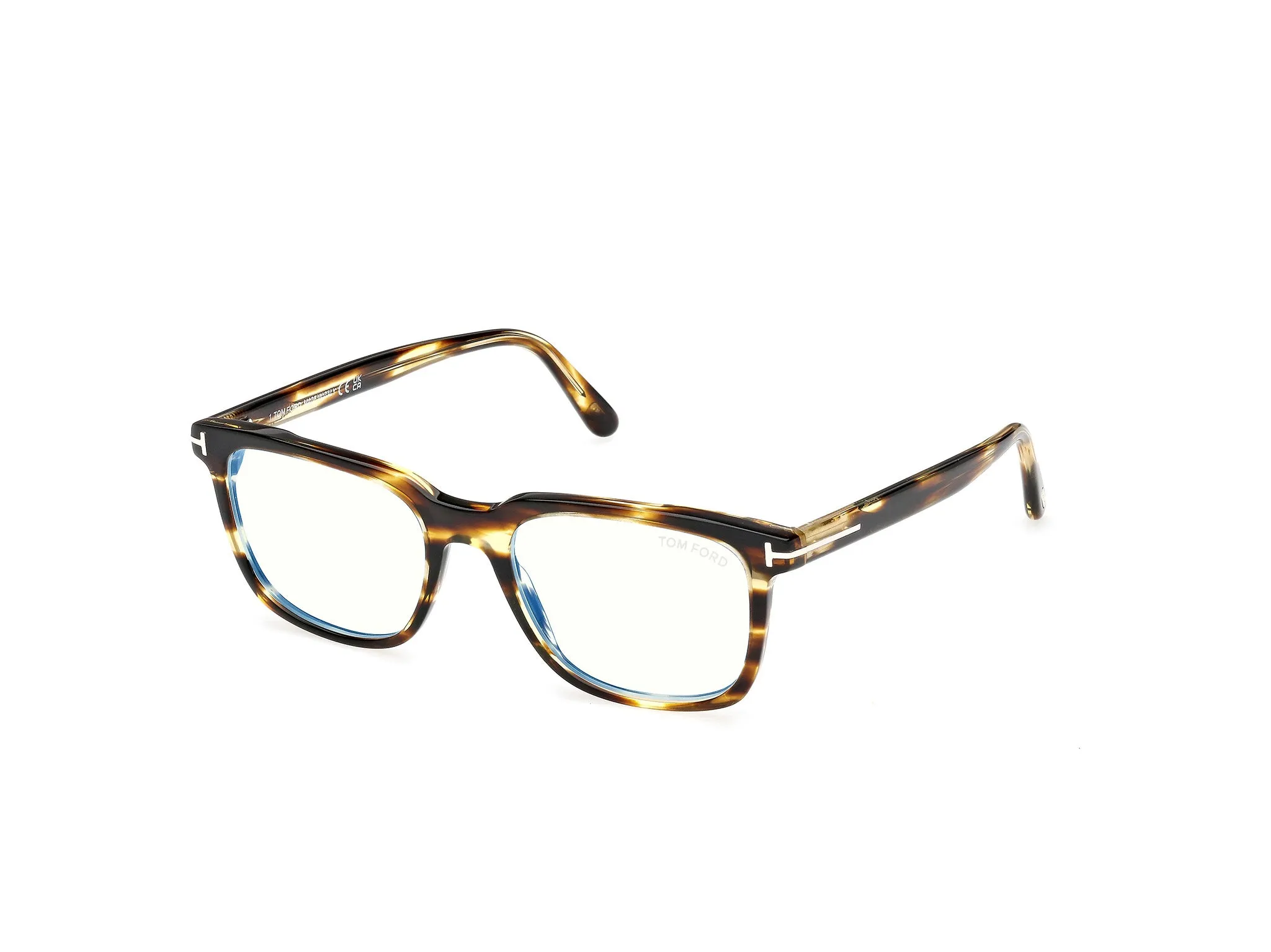 TOM FORD FT6080-B 055 Montature da vista Acetato Havana Squadrata Normale - immagine 1