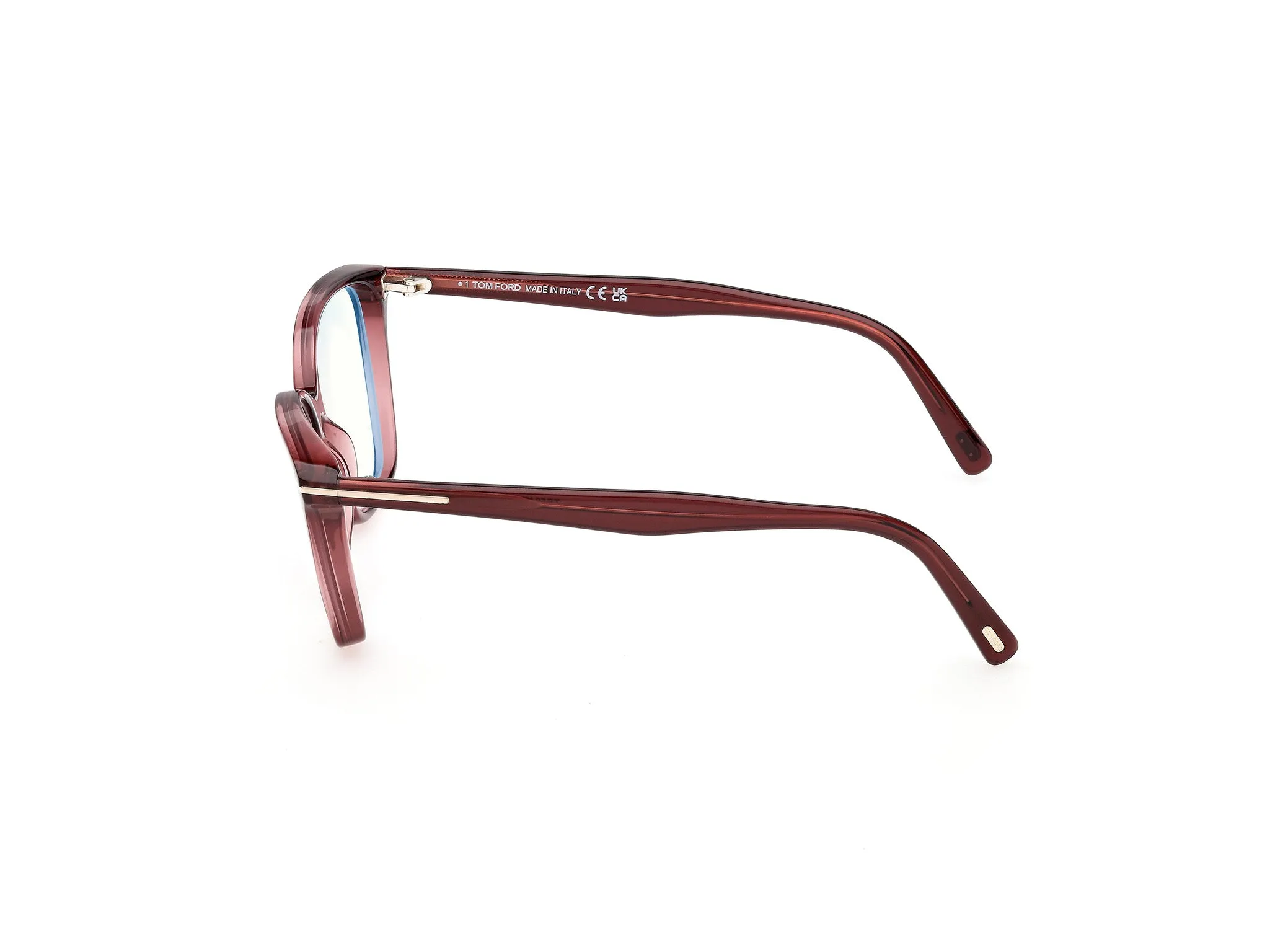 TOM FORD FT5949-B 069 Montature da vista Acetato Bordeaux Cat Eye Normale - immagine 3
