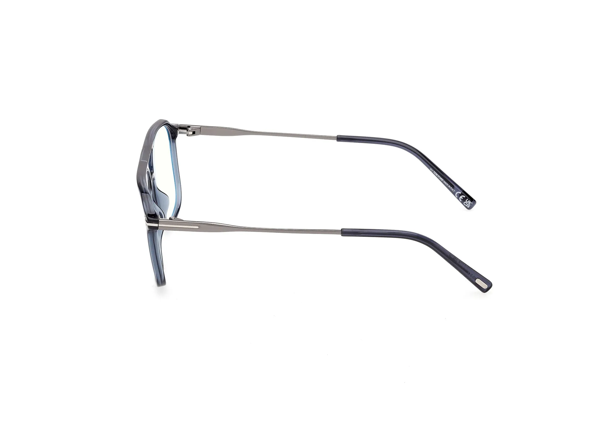 TOM FORD FT5665-B 090 Montature da vista Iniettato Blu Squadrata Normale - immagine 3