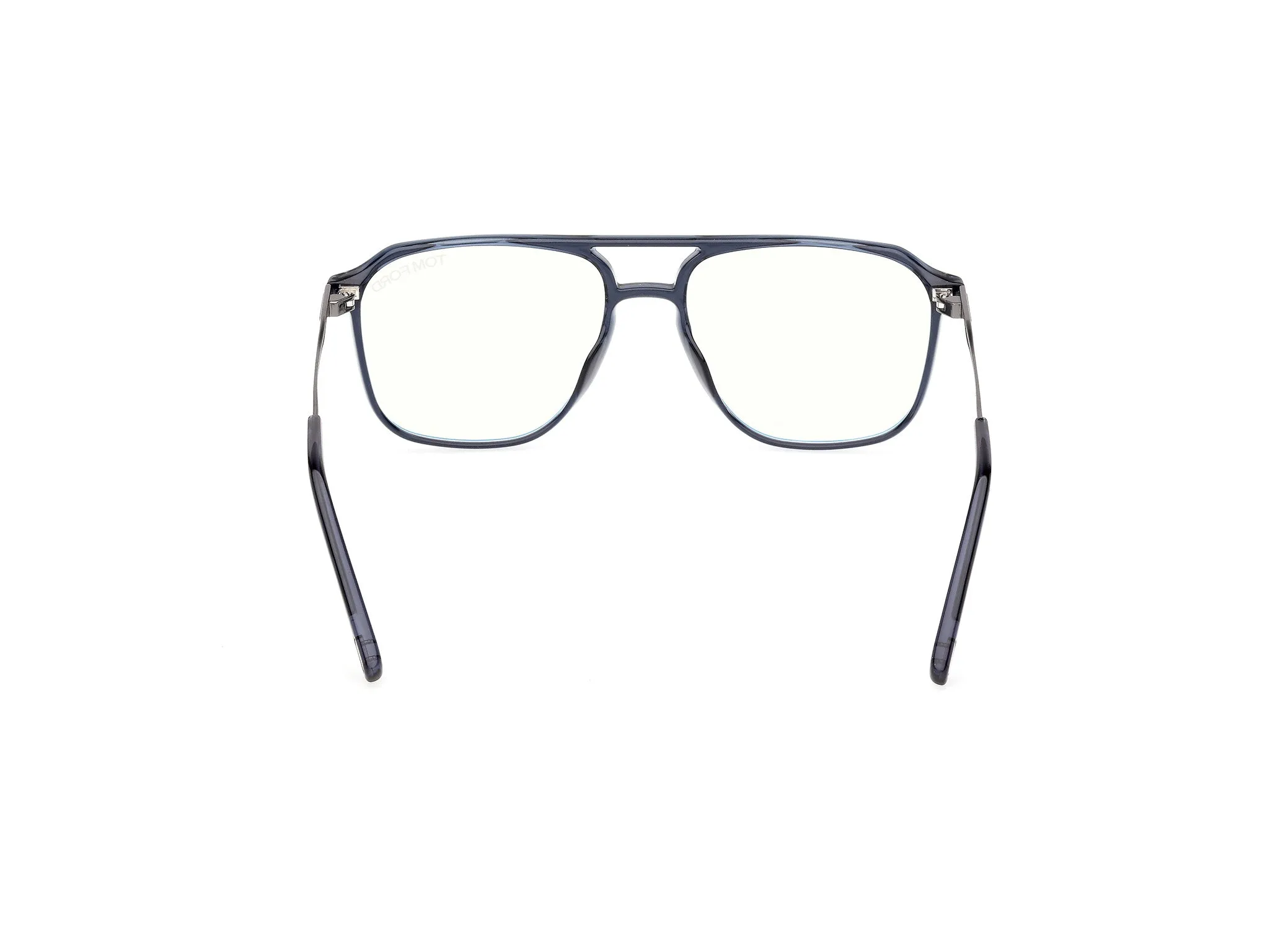 TOM FORD FT5665-B 090 Montature da vista Iniettato Blu Squadrata Normale - immagine 4