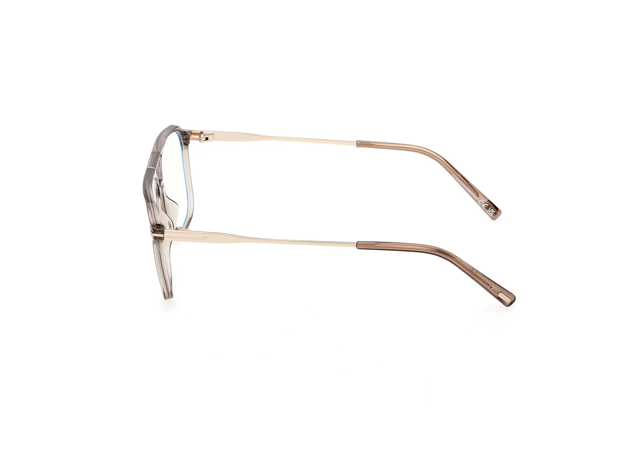TOM FORD FT5665-B 045 Montature da vista Iniettato Marrone Squadrata Normale - immagine 3