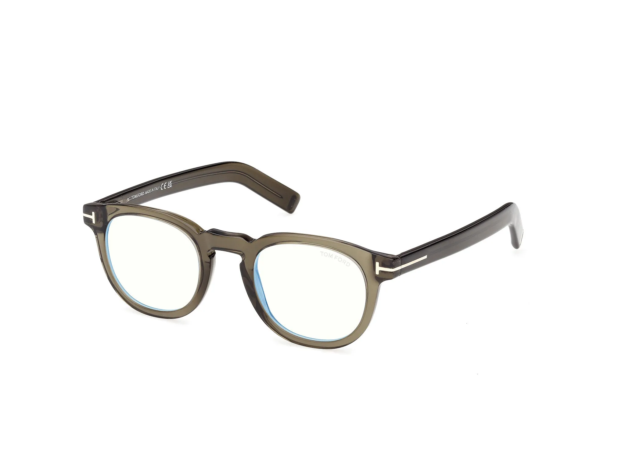 TOM FORD FT5629-B 096 Montature da vista Acetato Verde Rotonda Normale - immagine 1