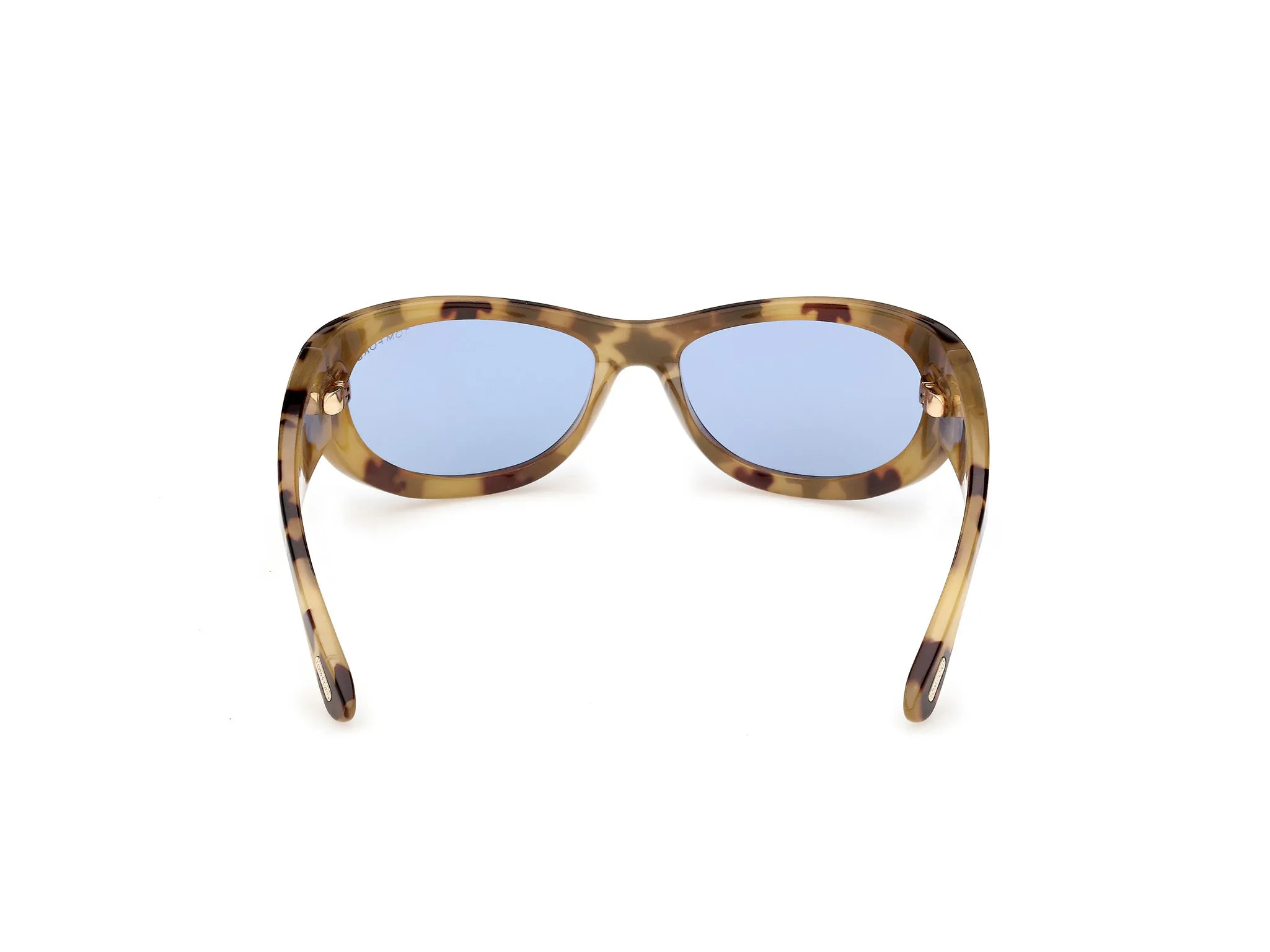 TOM FORD FT1365 LEONA-02 56V Occhiali da sole Iniettato Havana Blu Cat Eye Normale - immagine 4