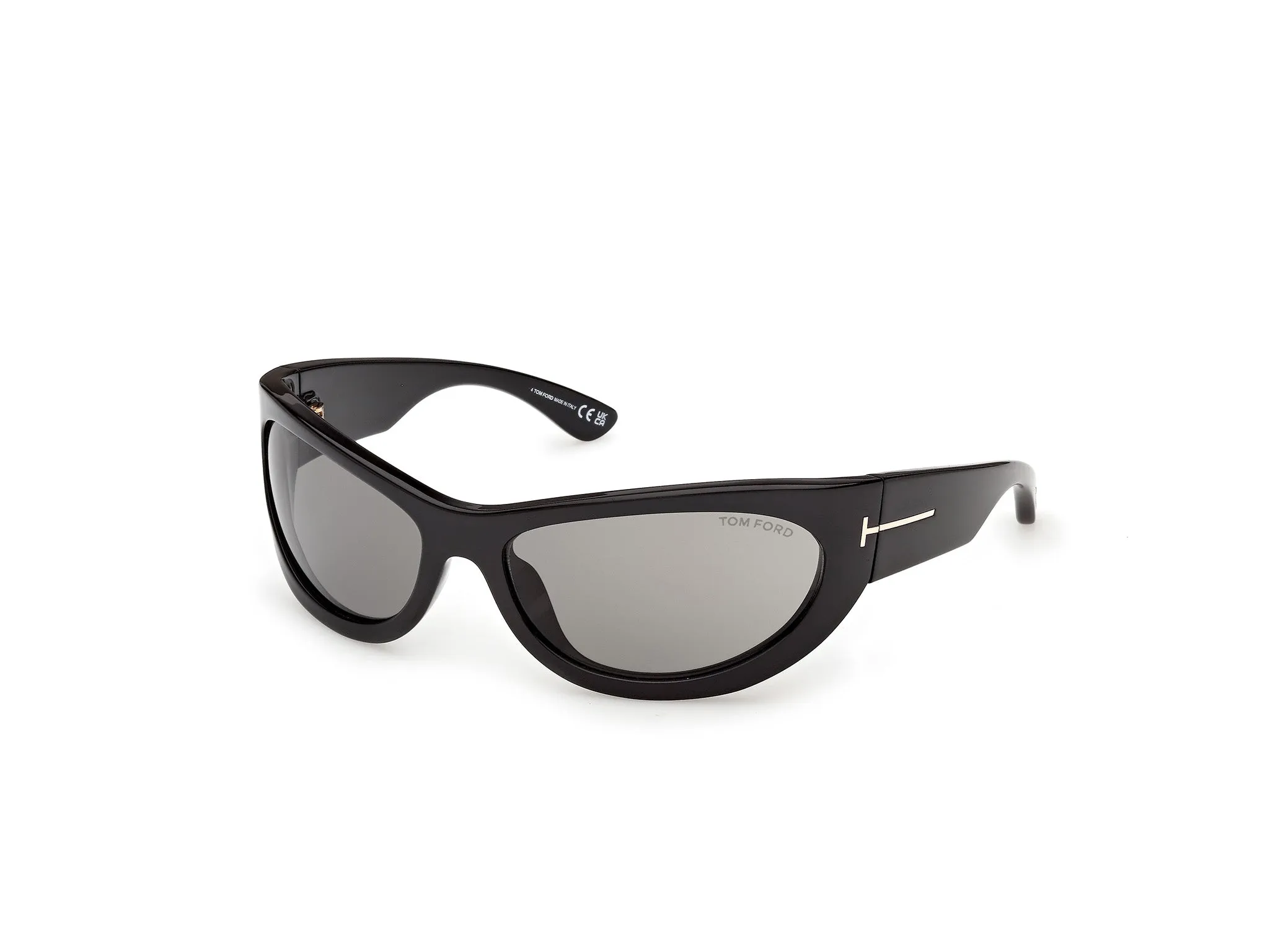 TOM FORD FT1365 LEONA-02 01A Occhiali da sole Iniettato Nero Fumo Cat Eye Normale - immagine 1