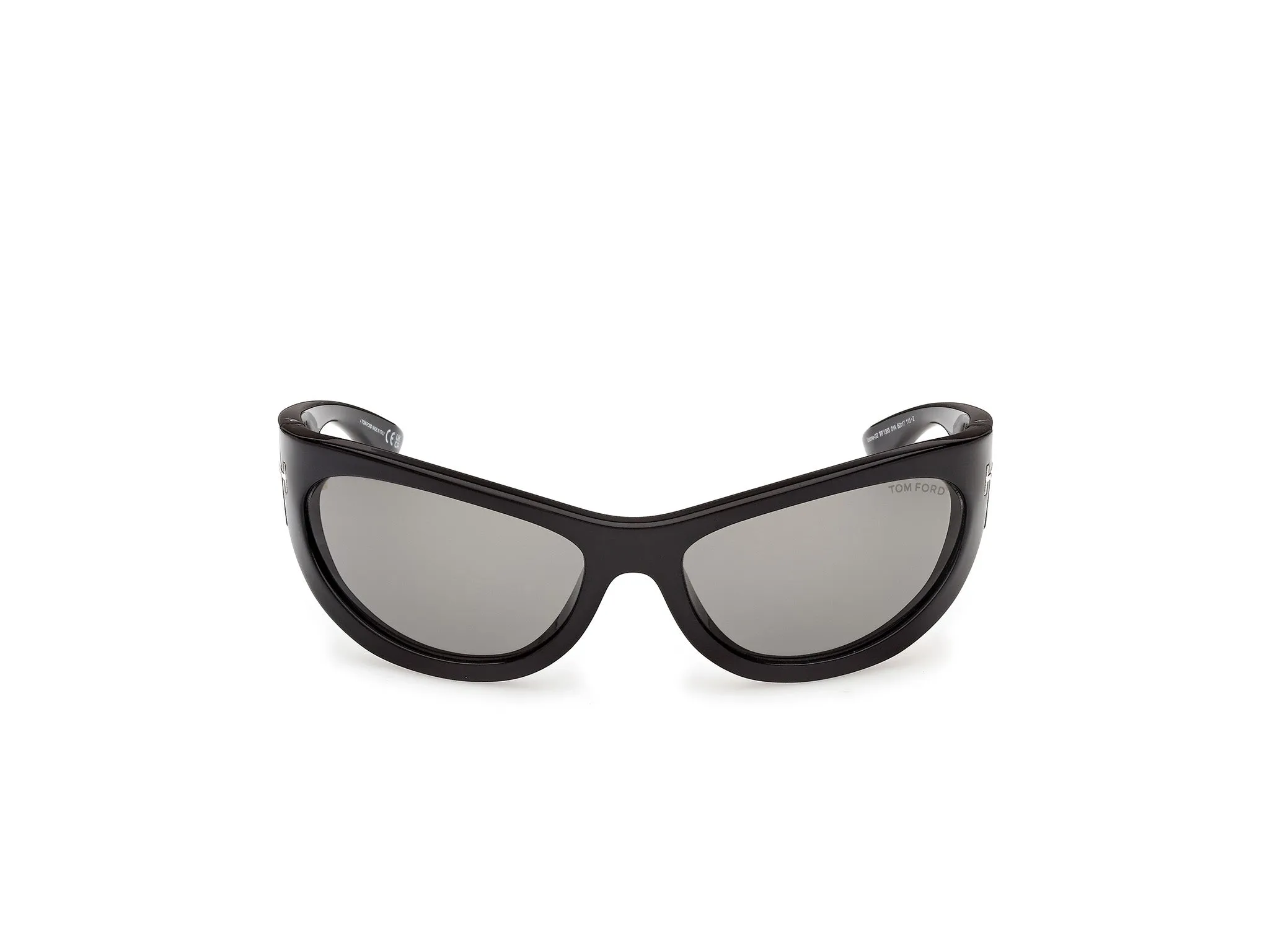 TOM FORD FT1365 LEONA-02 01A Occhiali da sole Iniettato Nero Fumo Cat Eye Normale - immagine 2