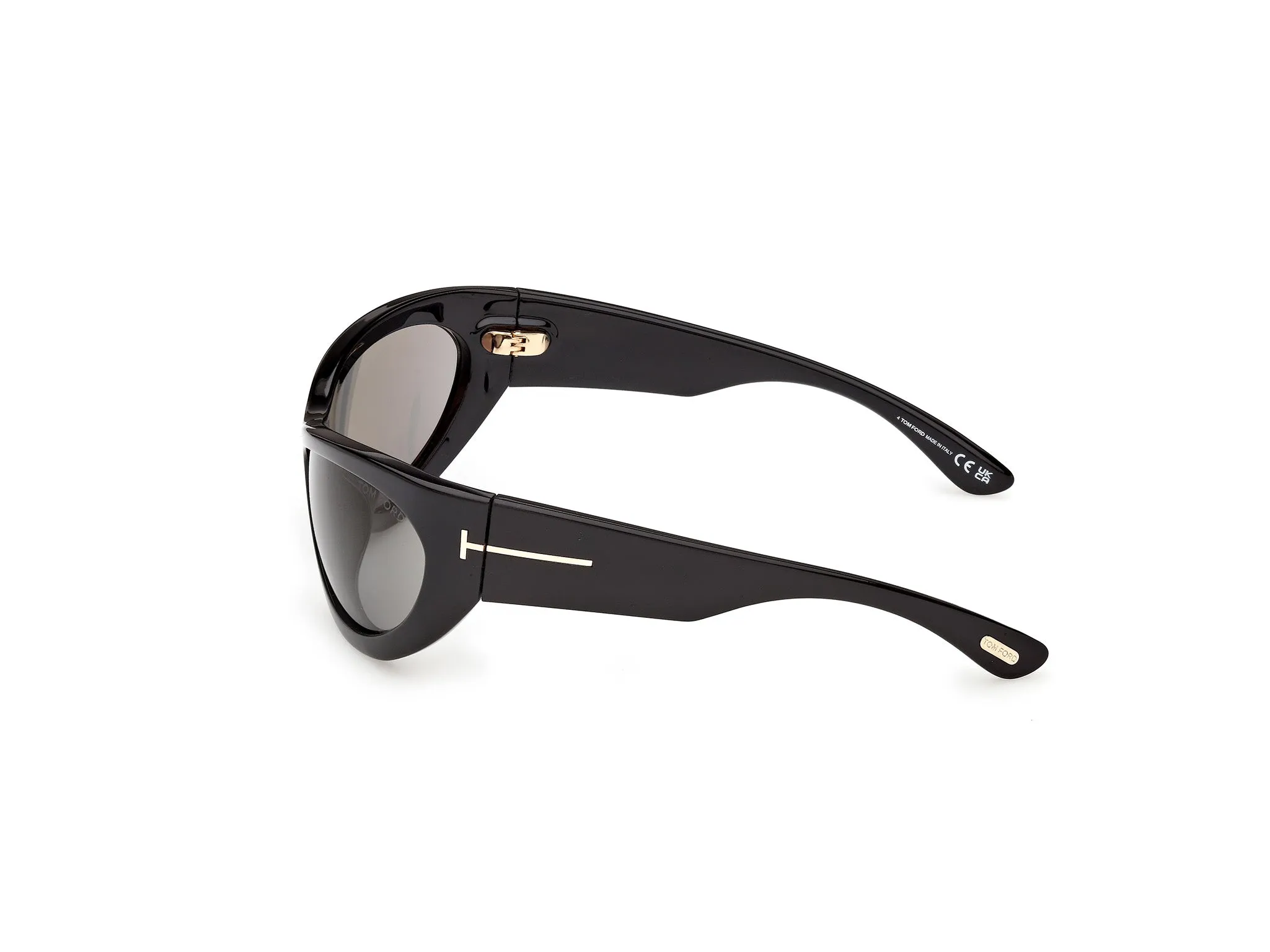 TOM FORD FT1365 LEONA-02 01A Occhiali da sole Iniettato Nero Fumo Cat Eye Normale - immagine 3