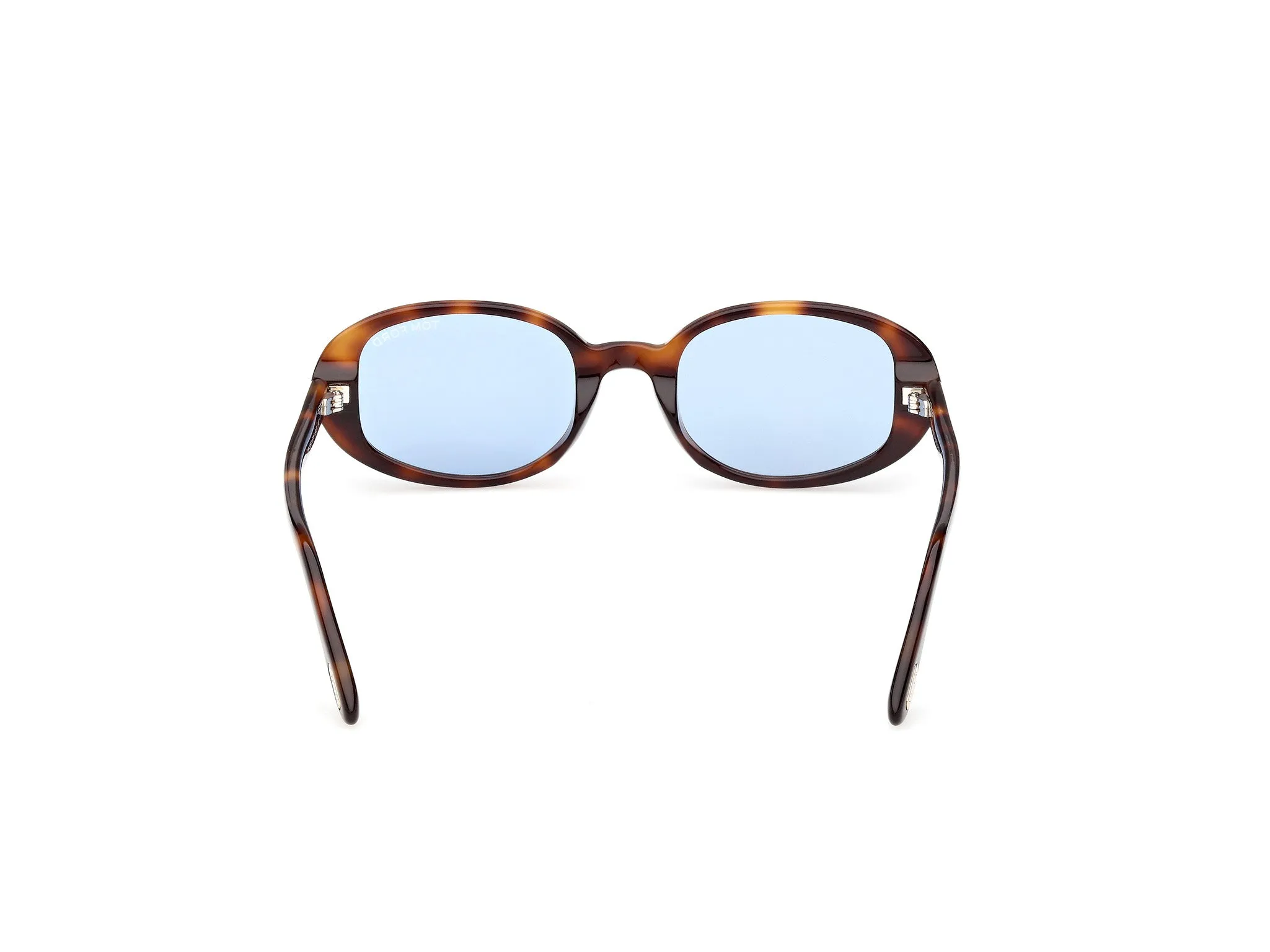 TOM FORD FT1364 IGGY 53V Occhiali da sole Acetato Havana Blu Rotonda Normale - immagine 4