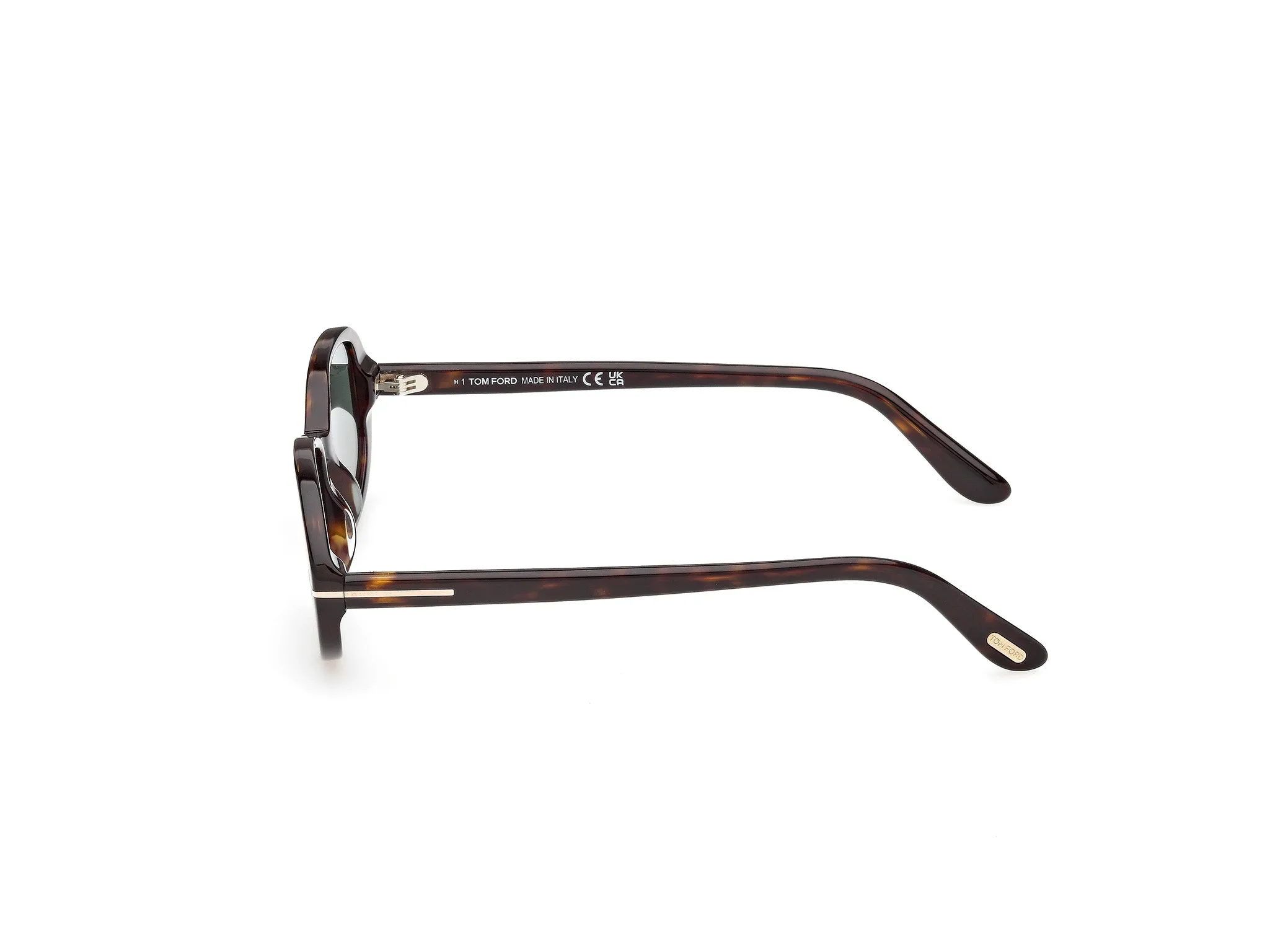 TOM FORD FT1364 IGGY 52N Occhiali da sole Acetato Havana Verde Rotonda Normale - immagine 3