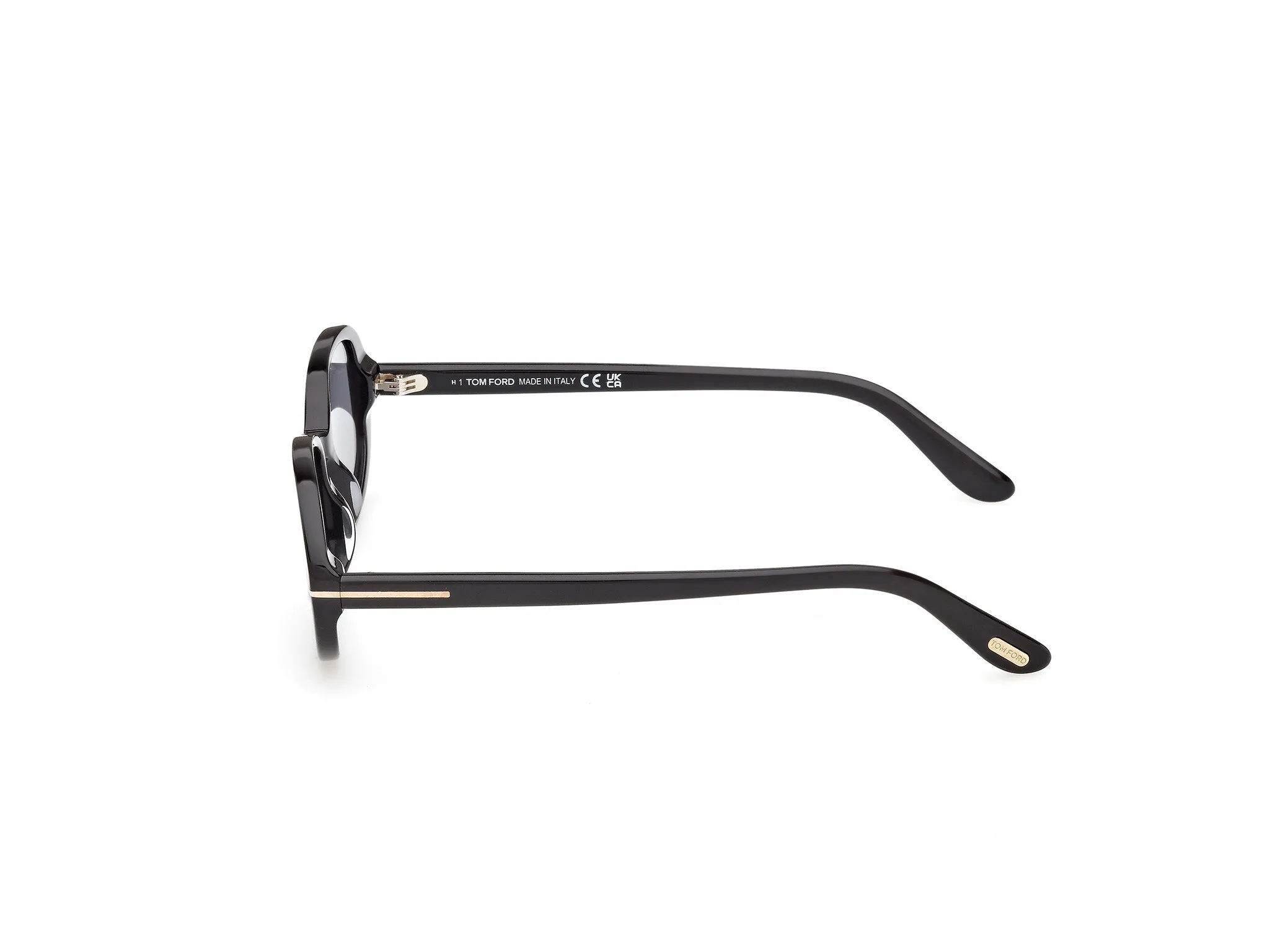 TOM FORD FT1364 IGGY 01A Occhiali da sole Acetato Nero Fumo Rotonda Normale - immagine 3