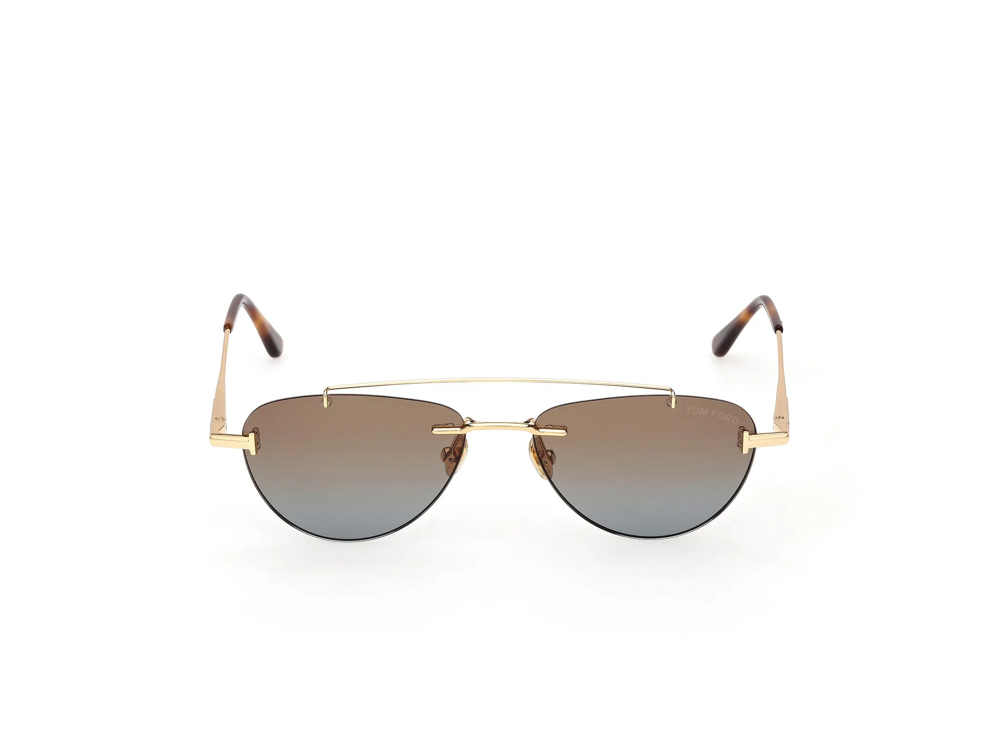 TOM FORD FT1356 ASTOR-02 30F Occhiali da sole Metallo Oro Marrone Pilot Normale - immagine 2
