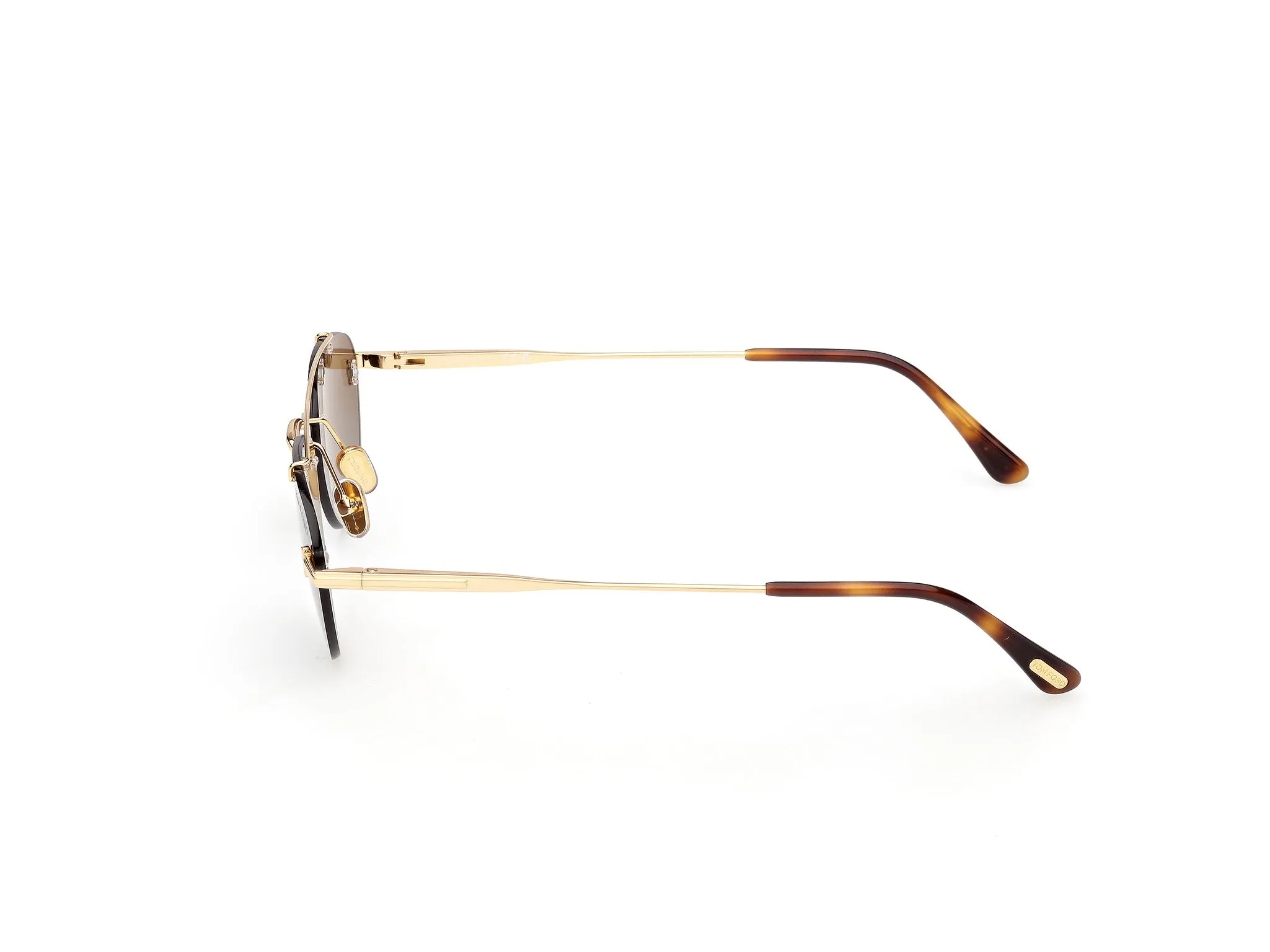 TOM FORD FT1356 ASTOR-02 30F Occhiali da sole Metallo Oro Marrone Pilot Normale - immagine 3