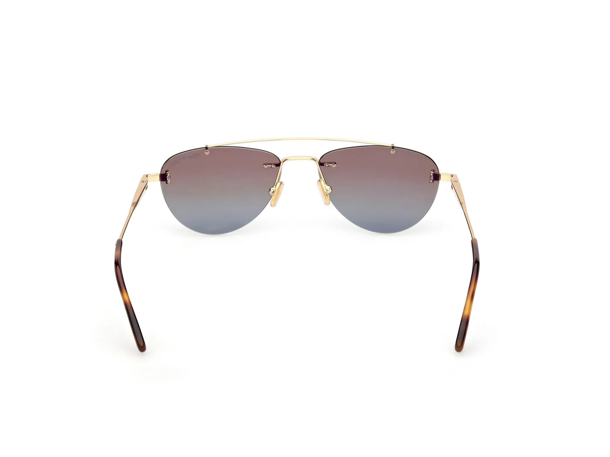 TOM FORD FT1356 ASTOR-02 30F Occhiali da sole Metallo Oro Marrone Pilot Normale - immagine 4