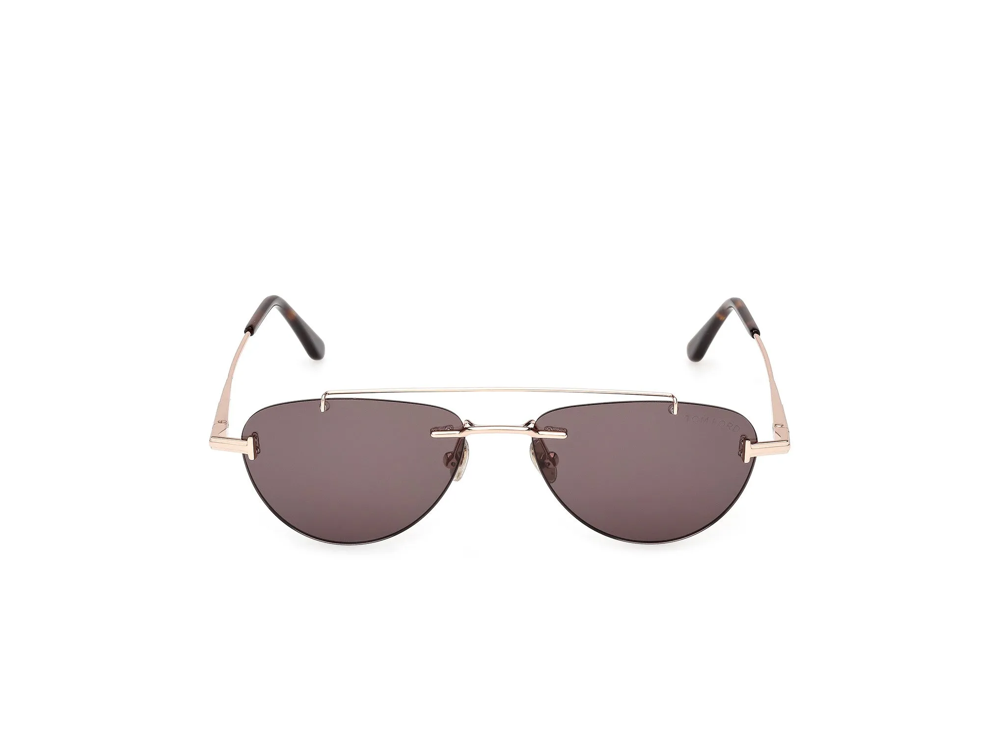TOM FORD FT1356 ASTOR-02 28A Occhiali da sole Metallo Oro Fumo Pilot Normale - immagine 2