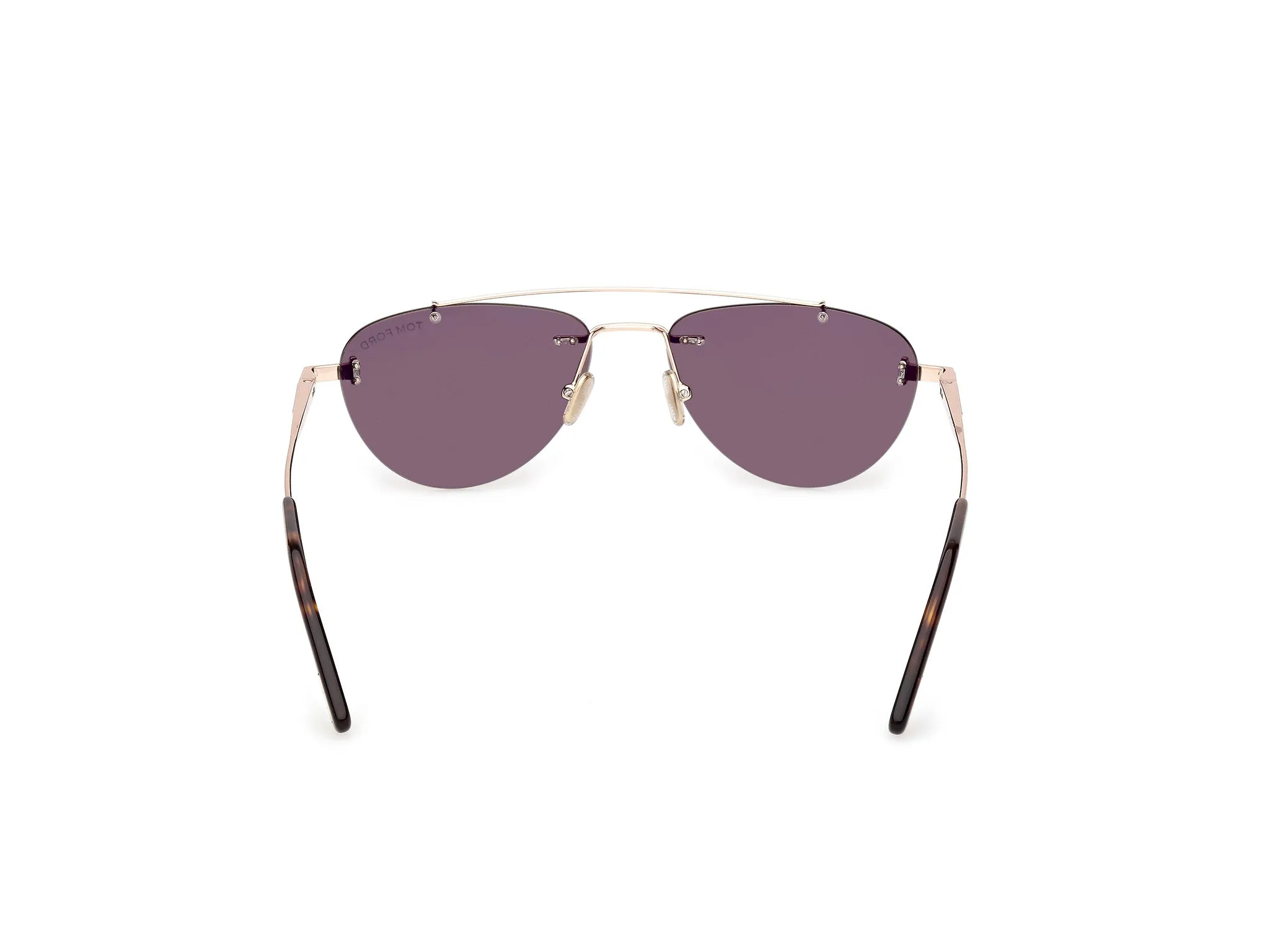 TOM FORD FT1356 ASTOR-02 28A Occhiali da sole Metallo Oro Fumo Pilot Normale - immagine 4