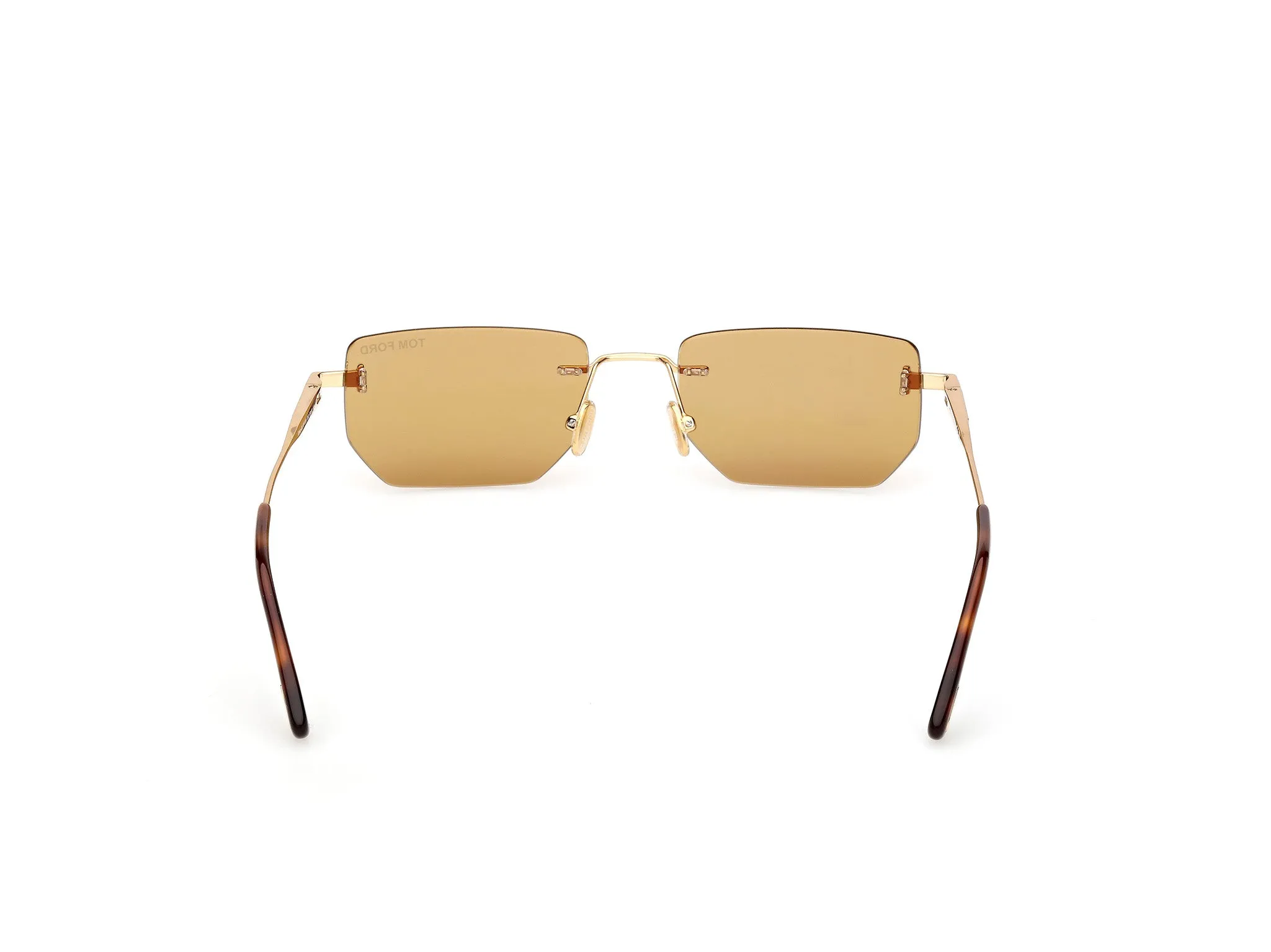 TOM FORD FT1355 ETHAN-02 30E Occhiali da sole Metallo Oro Marrone Geometrica Normale - immagine 4