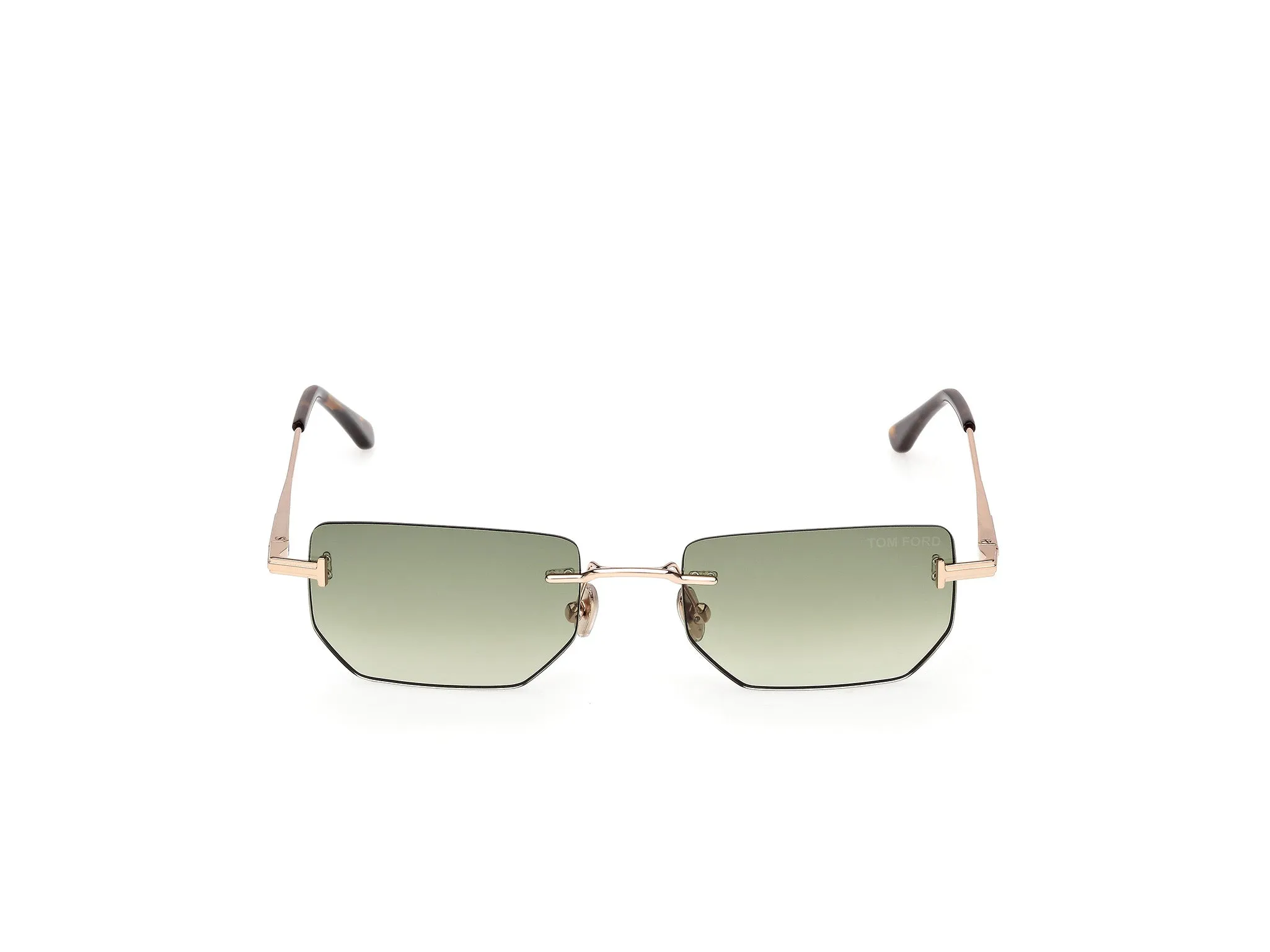 TOM FORD FT1355 ETHAN-02 28P Occhiali da sole Metallo Oro Verde Geometrica Normale - immagine 2