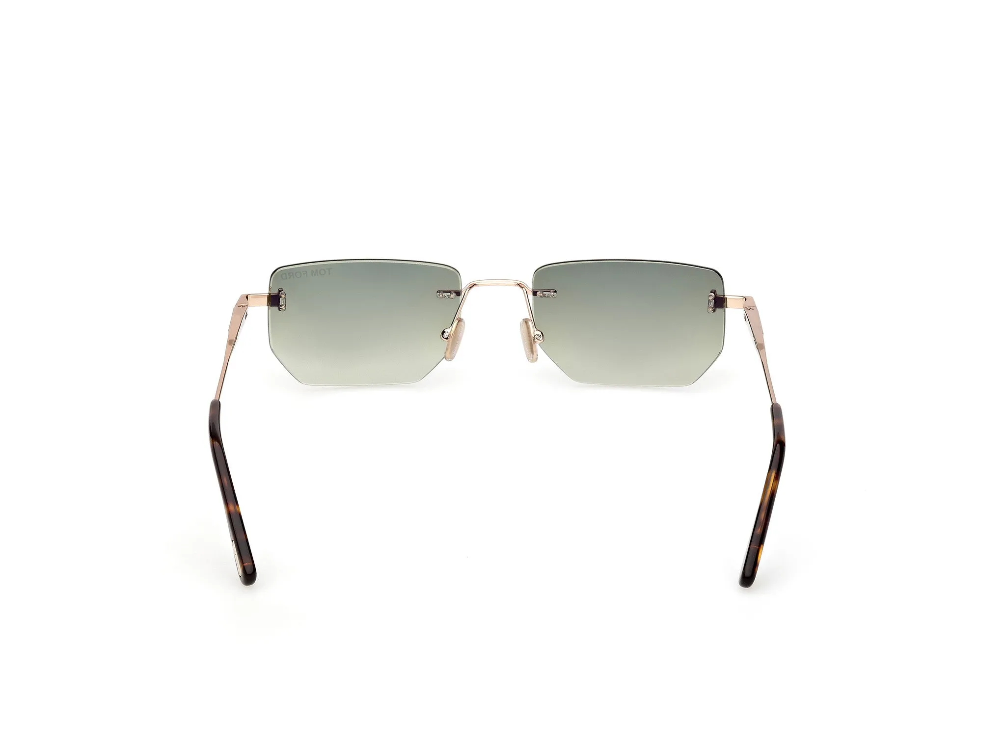 TOM FORD FT1355 ETHAN-02 28P Occhiali da sole Metallo Oro Verde Geometrica Normale - immagine 4