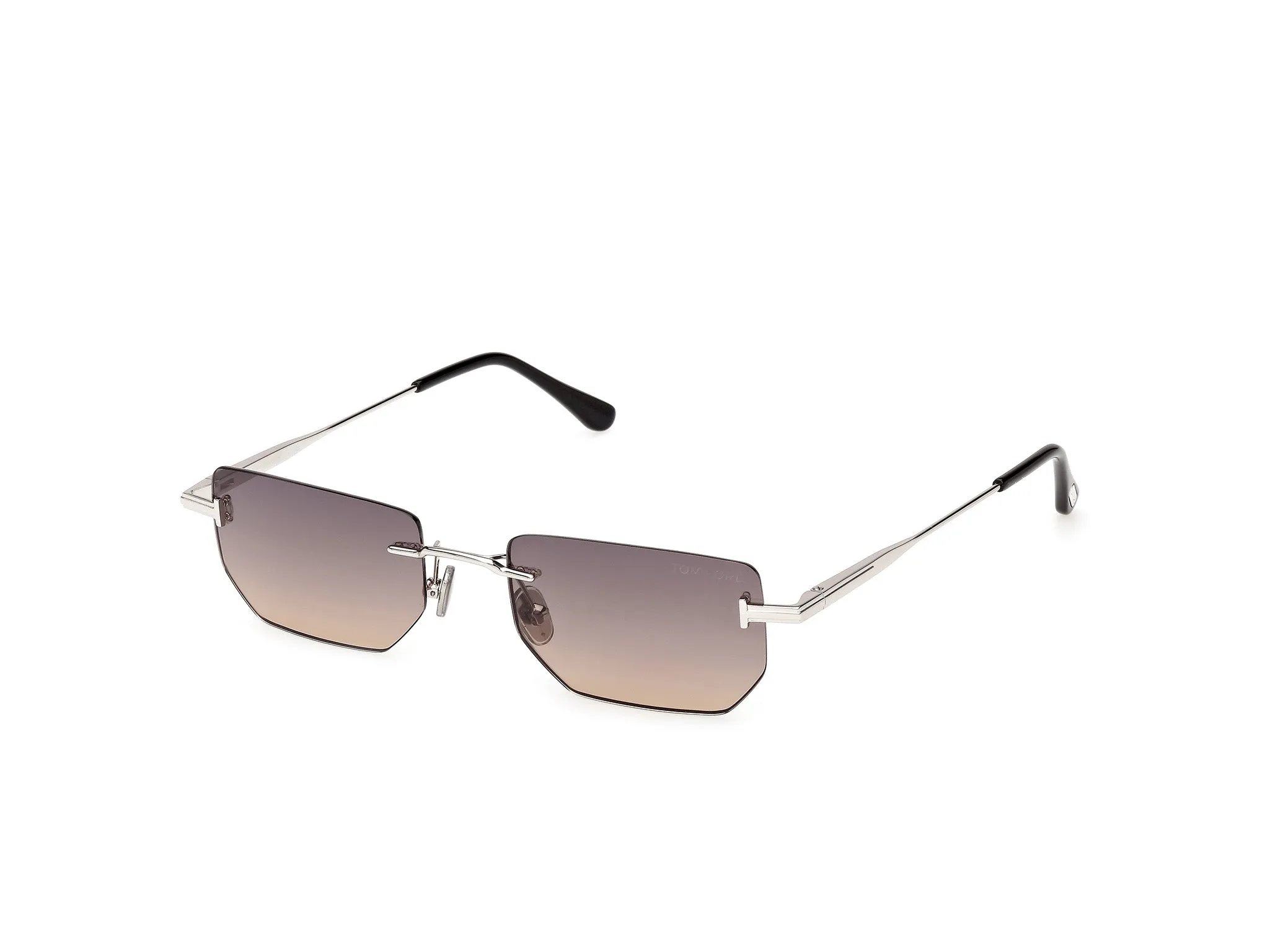 TOM FORD FT1355 ETHAN-02 16B Occhiali da sole Metallo Palladio Fumo Geometrica Normale - immagine 1