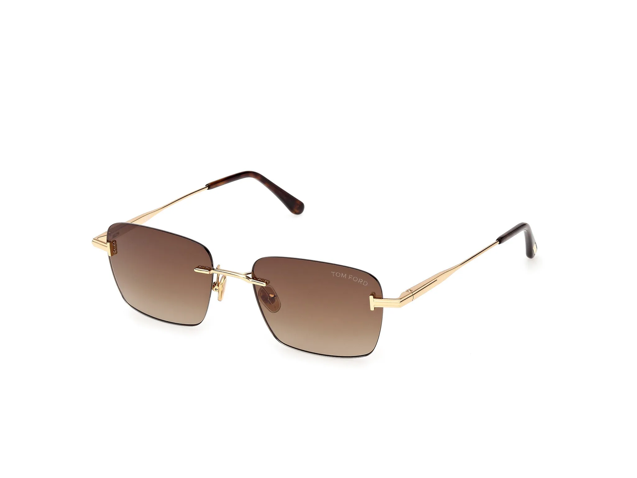 TOM FORD FT1354 JAKE-02 30F Occhiali da sole Metallo Oro Marrone Squadrata Normale - immagine 1