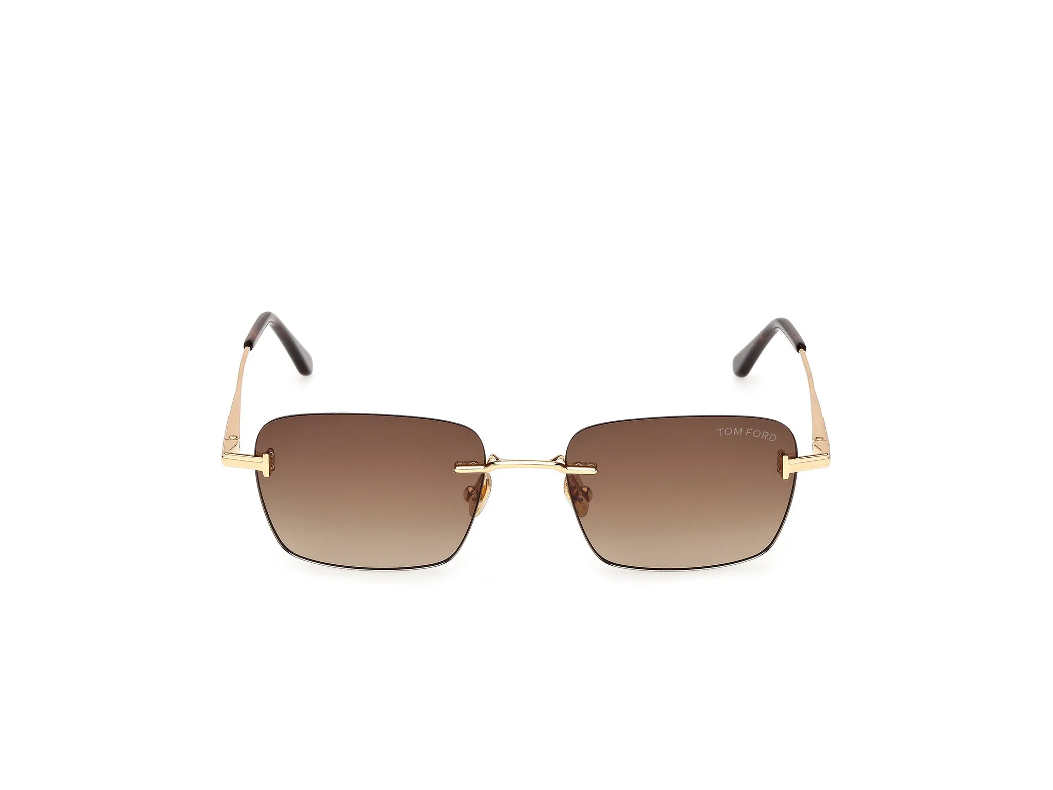 TOM FORD FT1354 JAKE-02 30F Occhiali da sole Metallo Oro Marrone Squadrata Normale - immagine 2