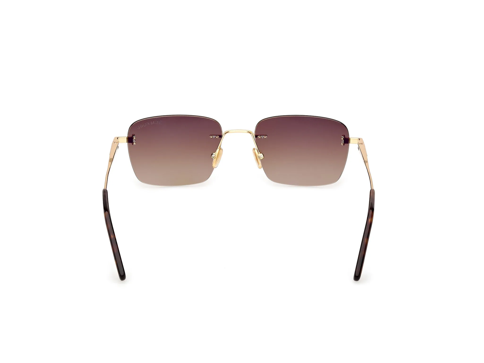 TOM FORD FT1354 JAKE-02 30F Occhiali da sole Metallo Oro Marrone Squadrata Normale - immagine 4