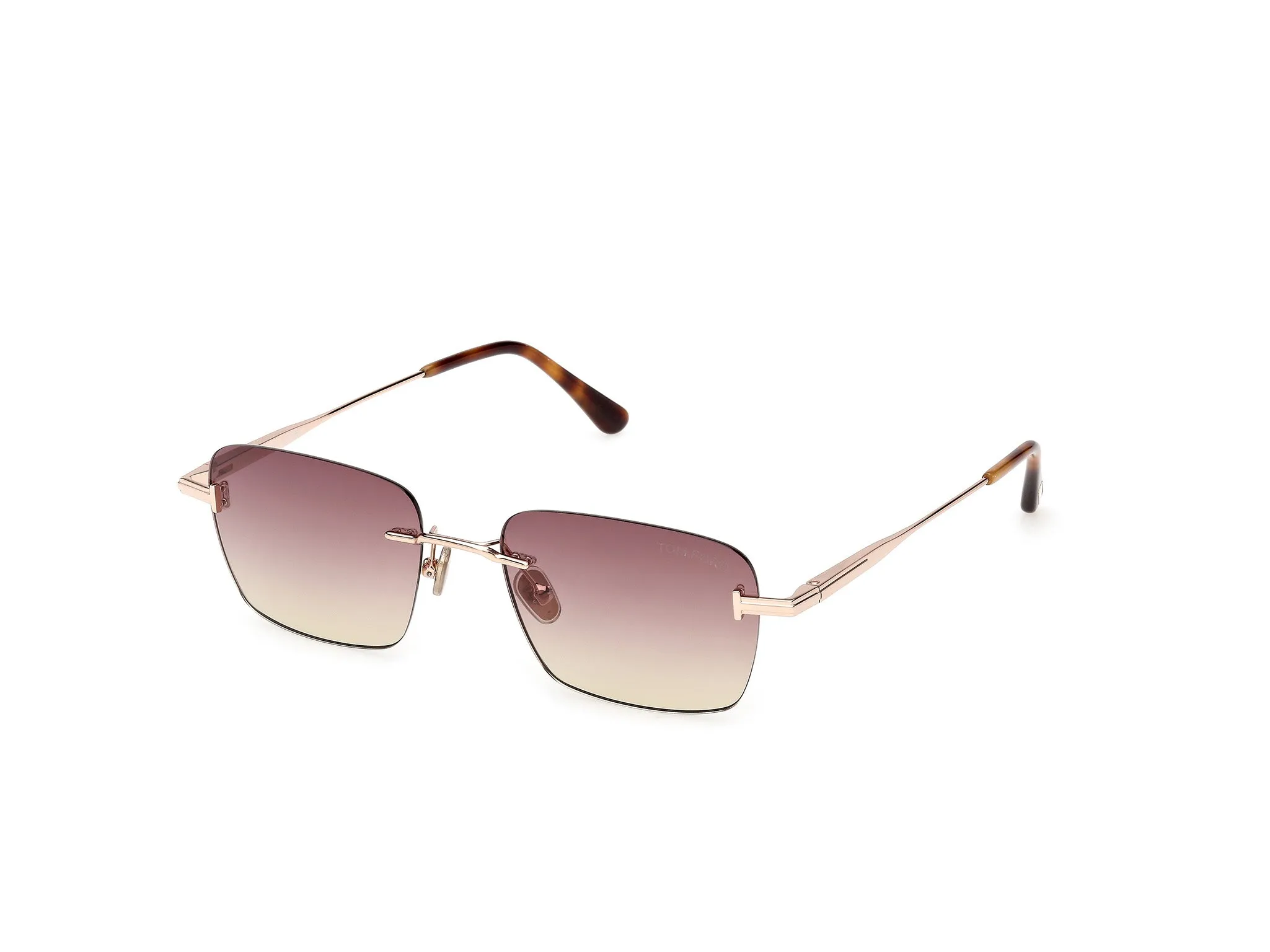 TOM FORD FT1354 JAKE-02 28Z Occhiali da sole Metallo Oro Bordeaux Squadrata Normale - immagine 1