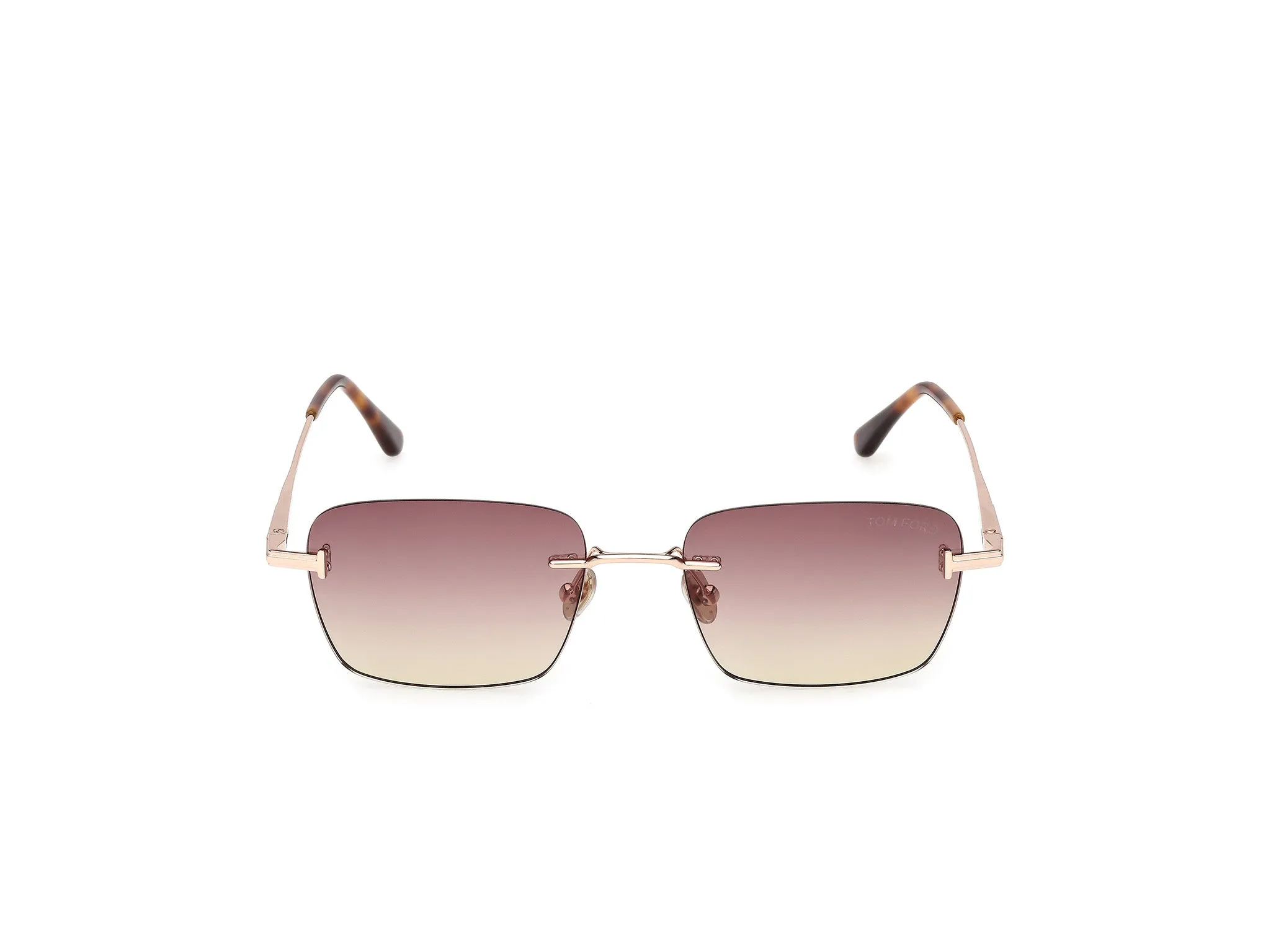 TOM FORD FT1354 JAKE-02 28Z Occhiali da sole Metallo Oro Bordeaux Squadrata Normale - immagine 2