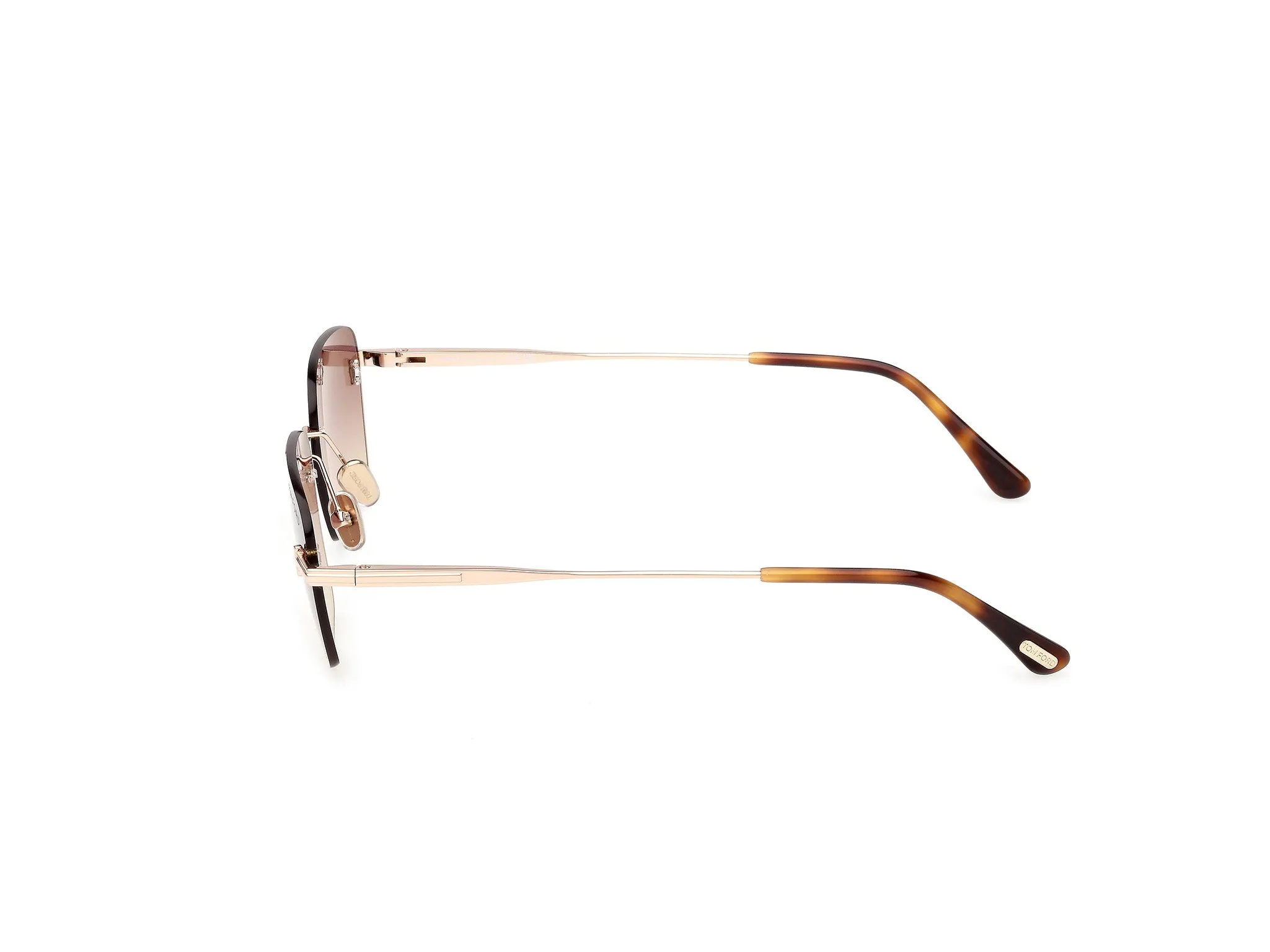 TOM FORD FT1354 JAKE-02 28Z Occhiali da sole Metallo Oro Bordeaux Squadrata Normale - immagine 3