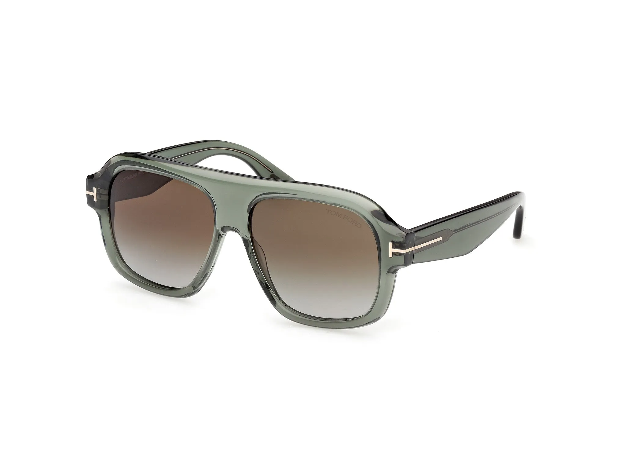 TOM FORD FT1324 RHONDA-02 93P Occhiali da sole Acetato Verde Verde Pilot Normale - immagine 1