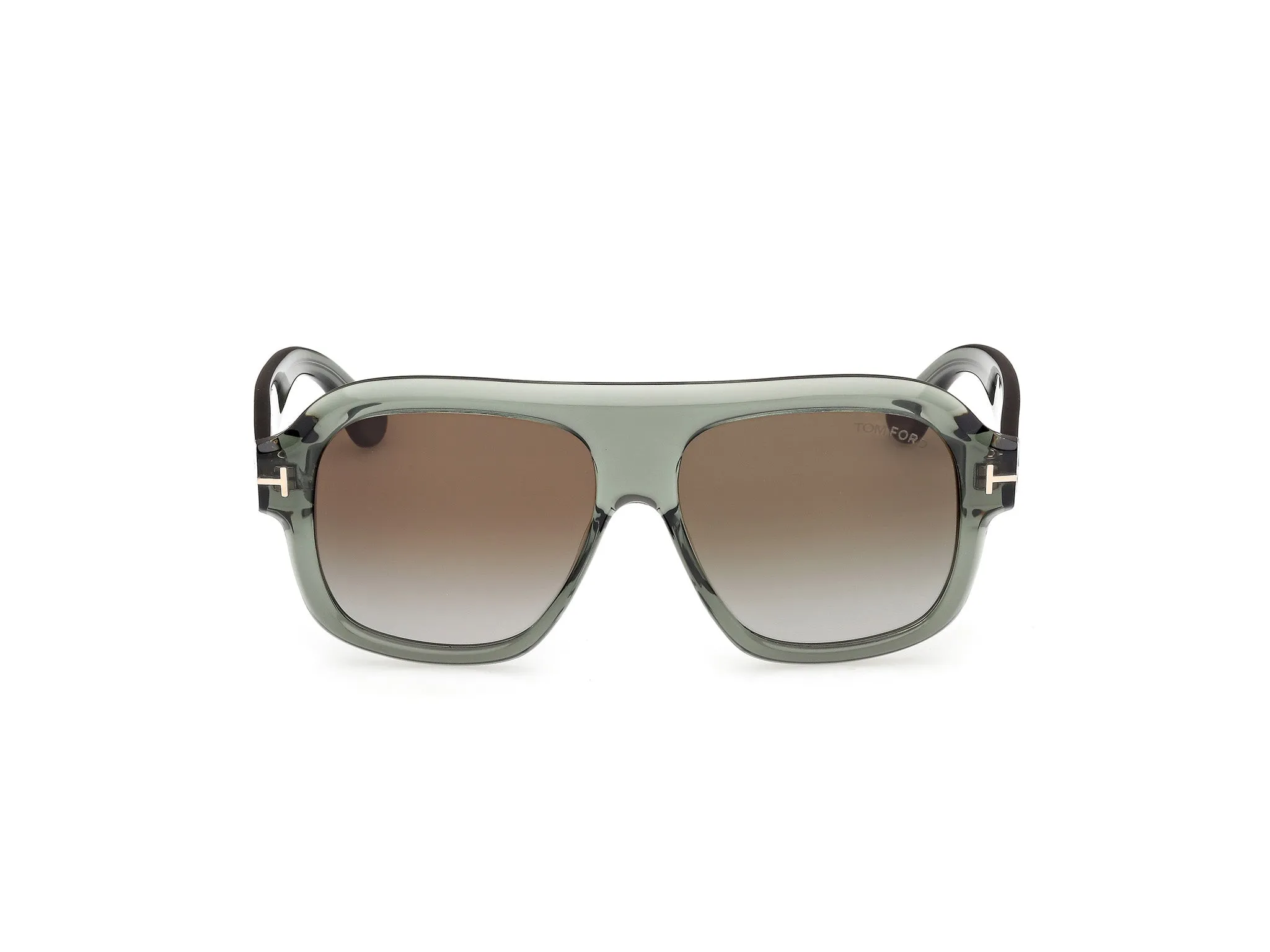 TOM FORD FT1324 RHONDA-02 93P Occhiali da sole Acetato Verde Verde Pilot Normale - immagine 2