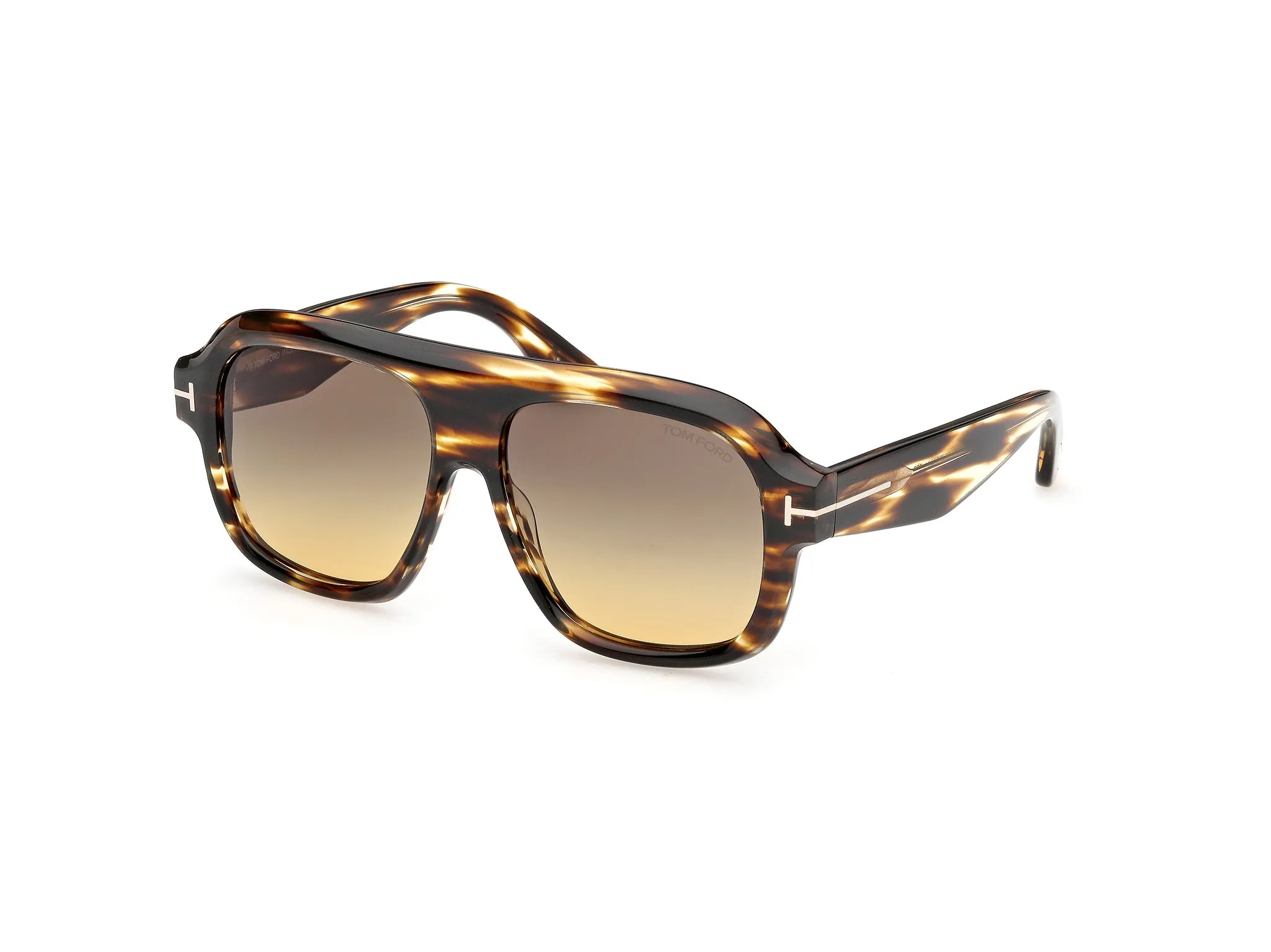 TOM FORD FT1324 RHONDA-02 55B Occhiali da sole Acetato Havana Fumo Pilot Normale - immagine 1