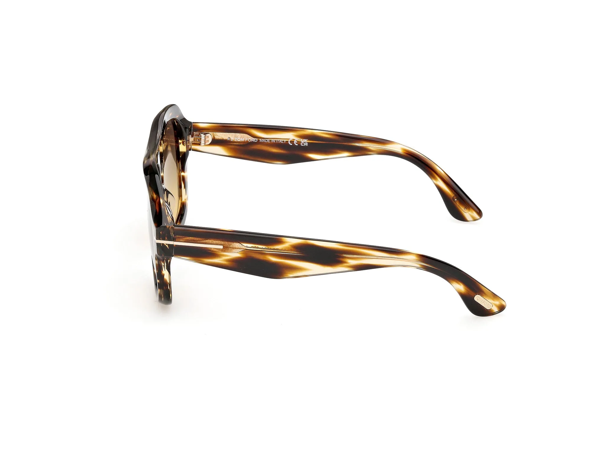 TOM FORD FT1324 RHONDA-02 55B Occhiali da sole Acetato Havana Fumo Pilot Normale - immagine 3
