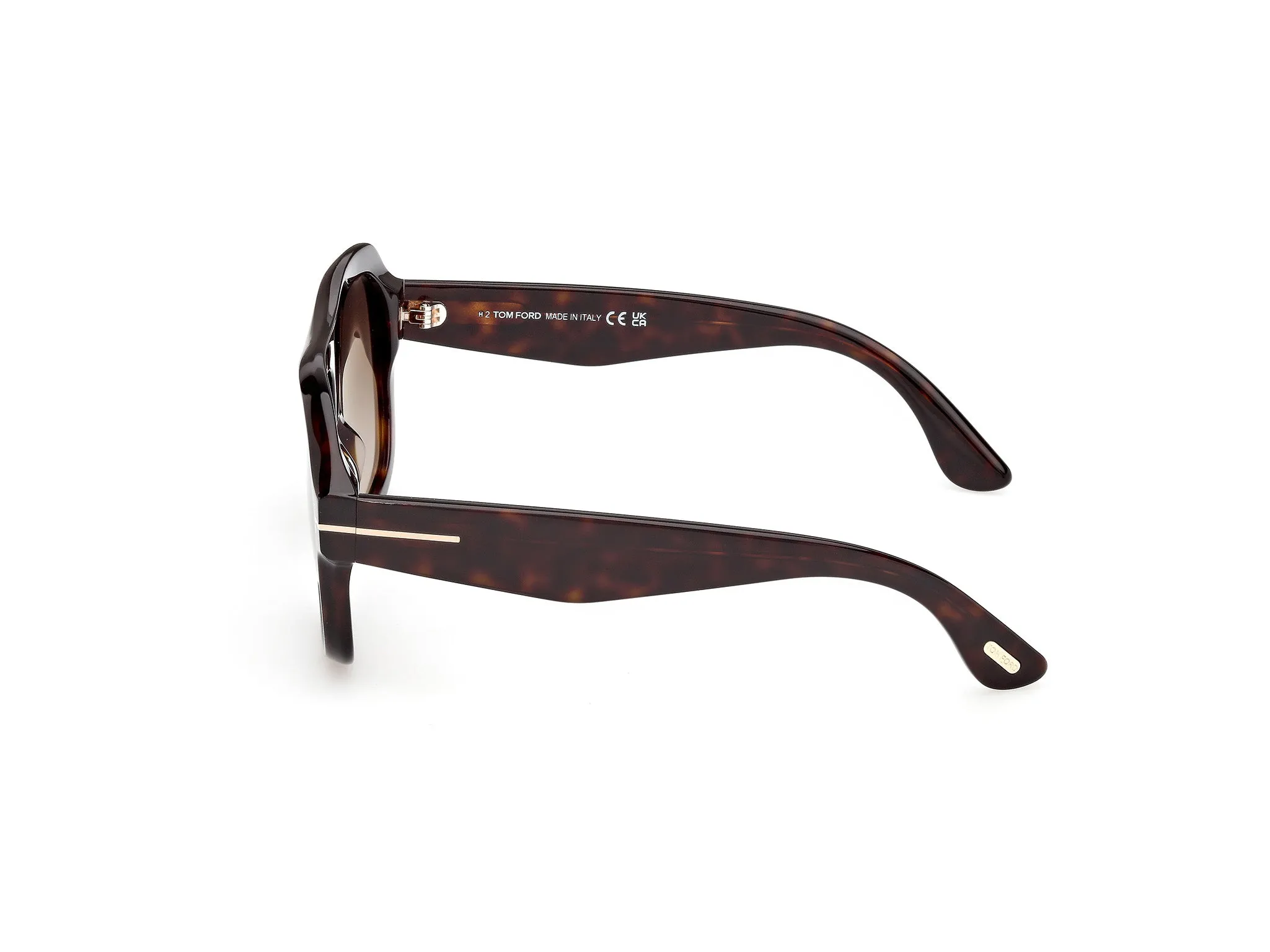 TOM FORD FT1324 RHONDA-02 52K Occhiali da sole Acetato Havana Roviex Pilot Normale - immagine 3