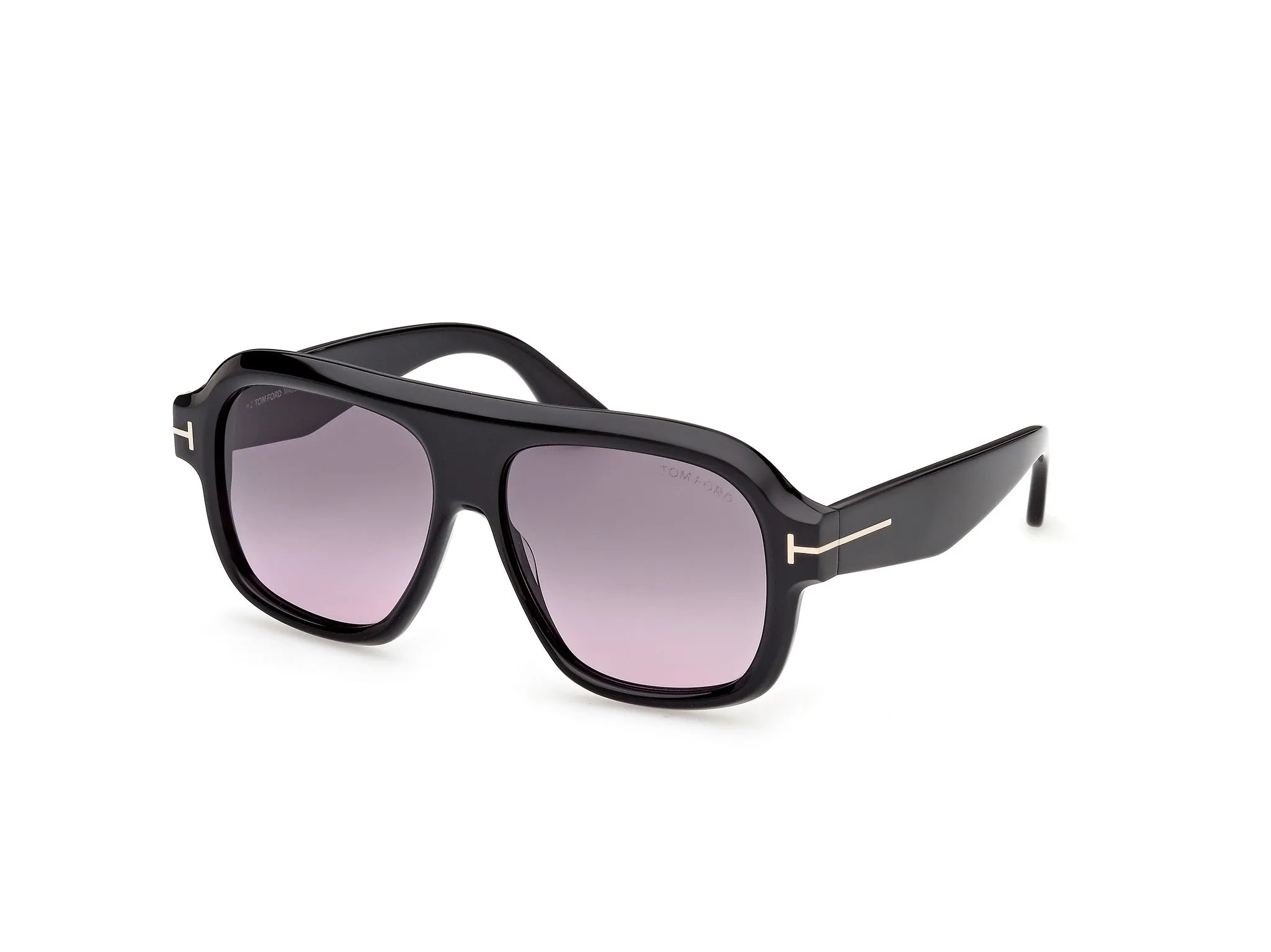 TOM FORD FT1324 RHONDA-02 01B Occhiali da sole Acetato Nero Fumo Pilot Normale - immagine 1
