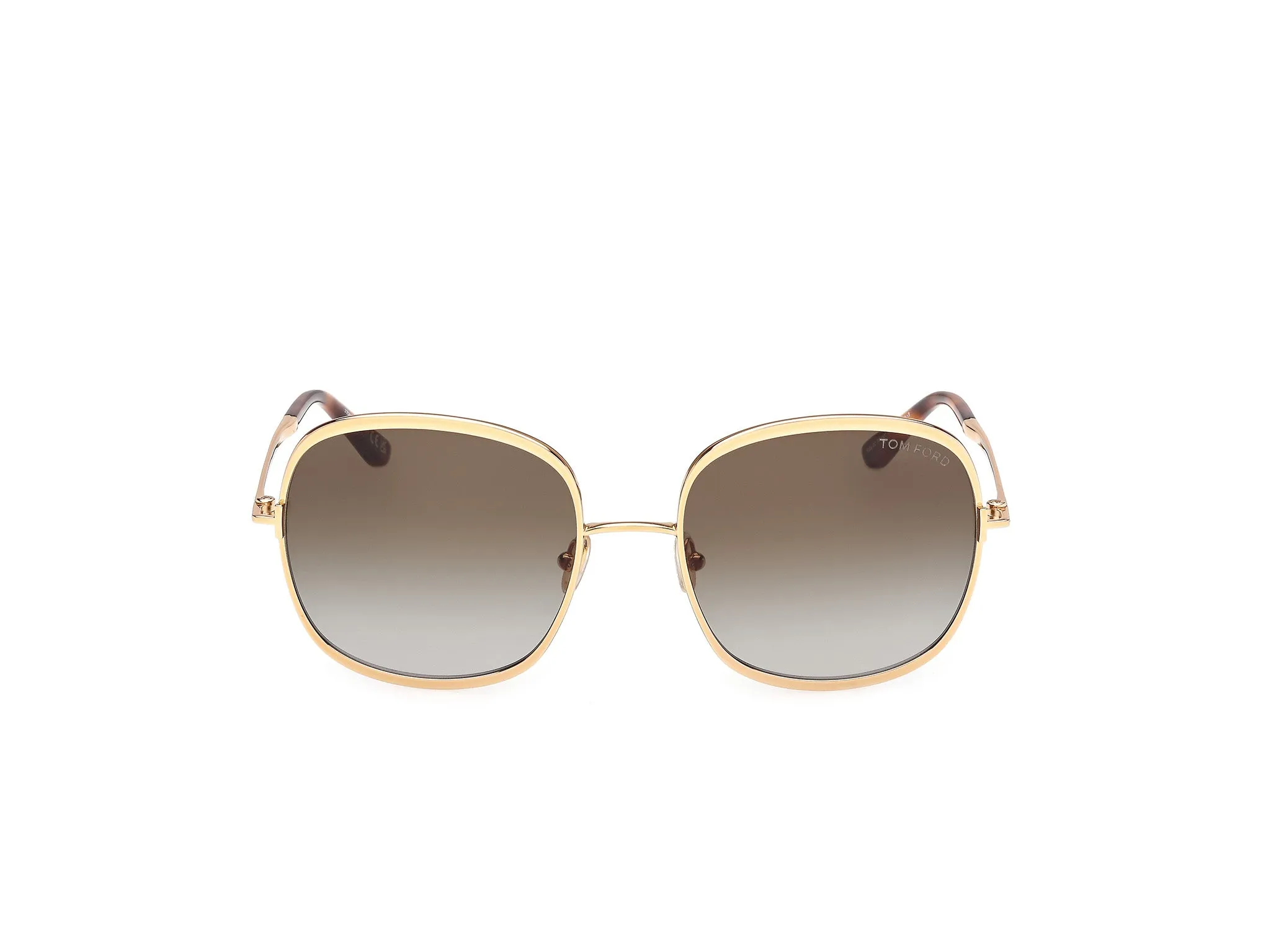 TOM FORD FT1320 SOFIA-02 30P Occhiali da sole Metallo Oro Verde Rotonda Normale - immagine 2