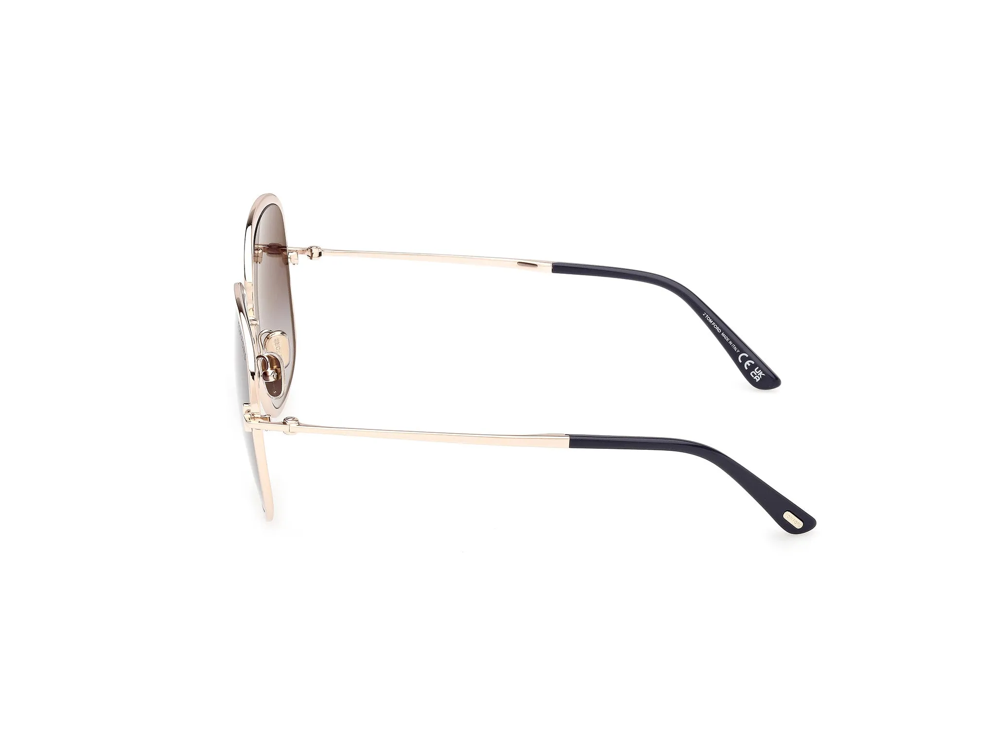 TOM FORD FT1320 SOFIA-02 28W Occhiali da sole Metallo Oro Blu Rotonda Normale - immagine 3