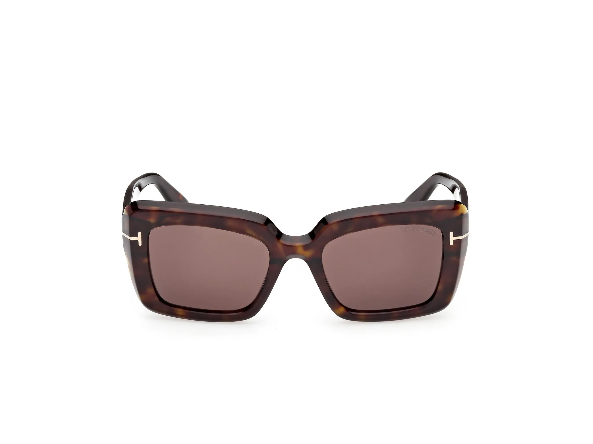 TOM FORD FT1318 LEILA-02 52E Occhiali da sole Acetato Havana Marrone Squadrata Normale - immagine 2