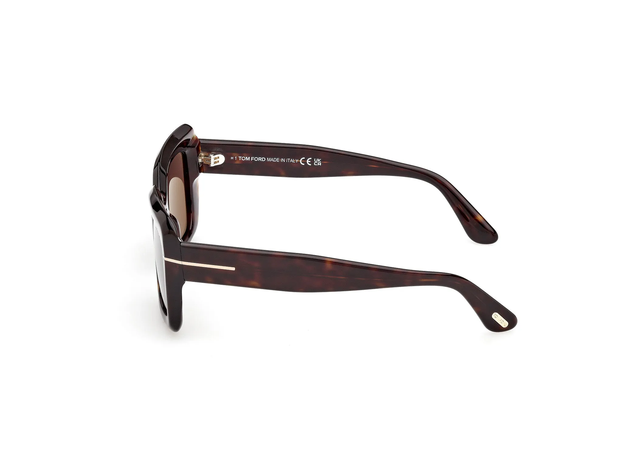 TOM FORD FT1318 LEILA-02 52E Occhiali da sole Acetato Havana Marrone Squadrata Normale - immagine 3