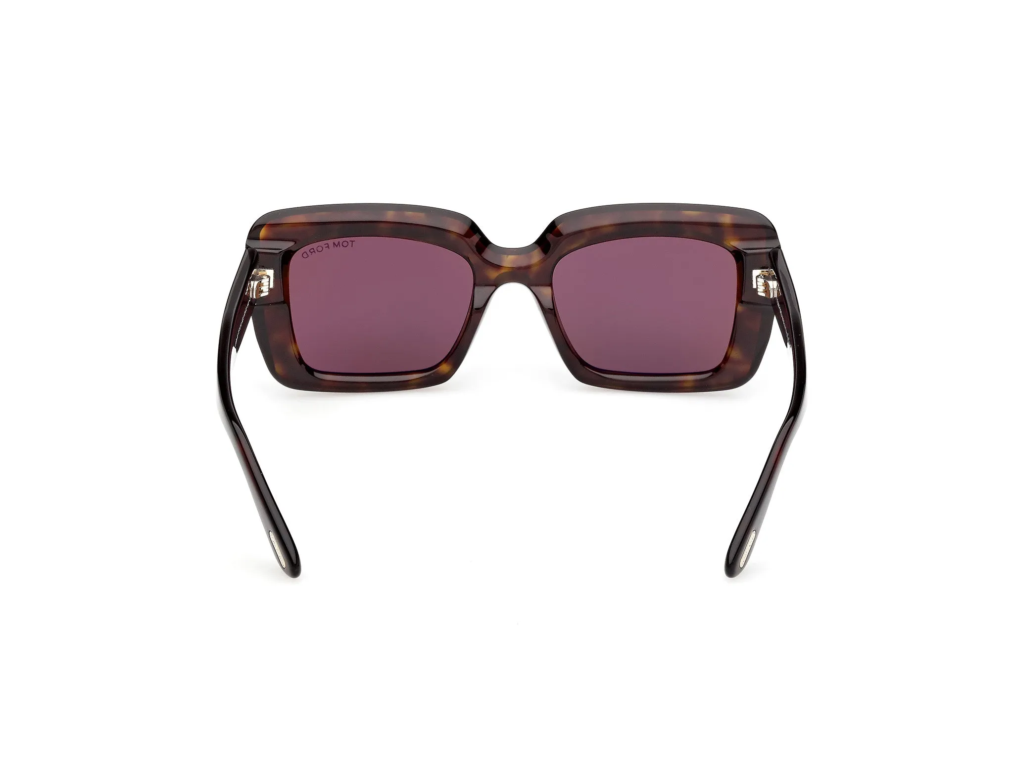 TOM FORD FT1318 LEILA-02 52E Occhiali da sole Acetato Havana Marrone Squadrata Normale - immagine 4