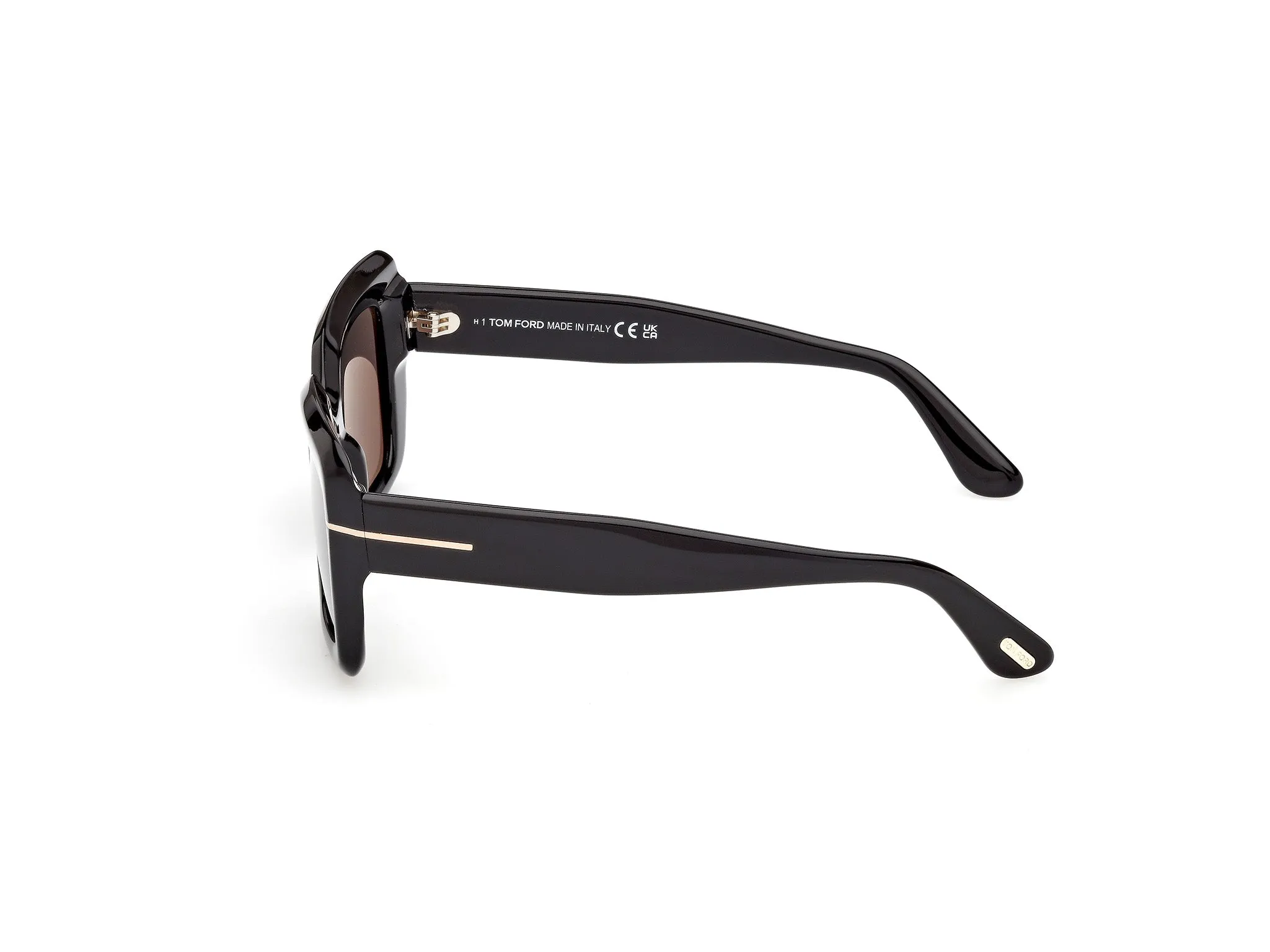TOM FORD FT1318 LEILA-02 01A Occhiali da sole Acetato Nero Fumo Squadrata Normale - immagine 3