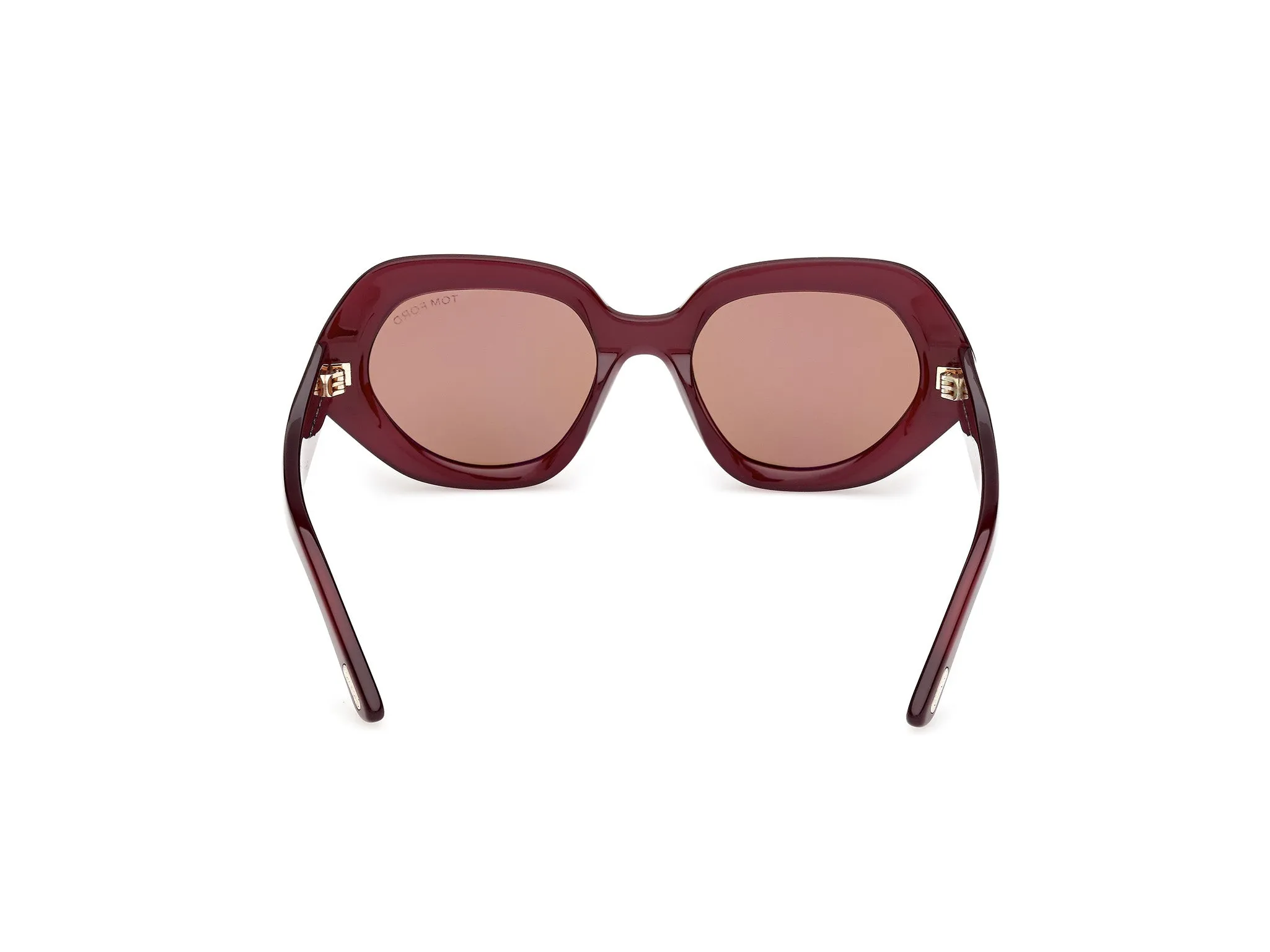 TOM FORD FT1317 APRIL-02 81E Occhiali da sole Acetato Viola Marrone Geometrica Normale - immagine 4