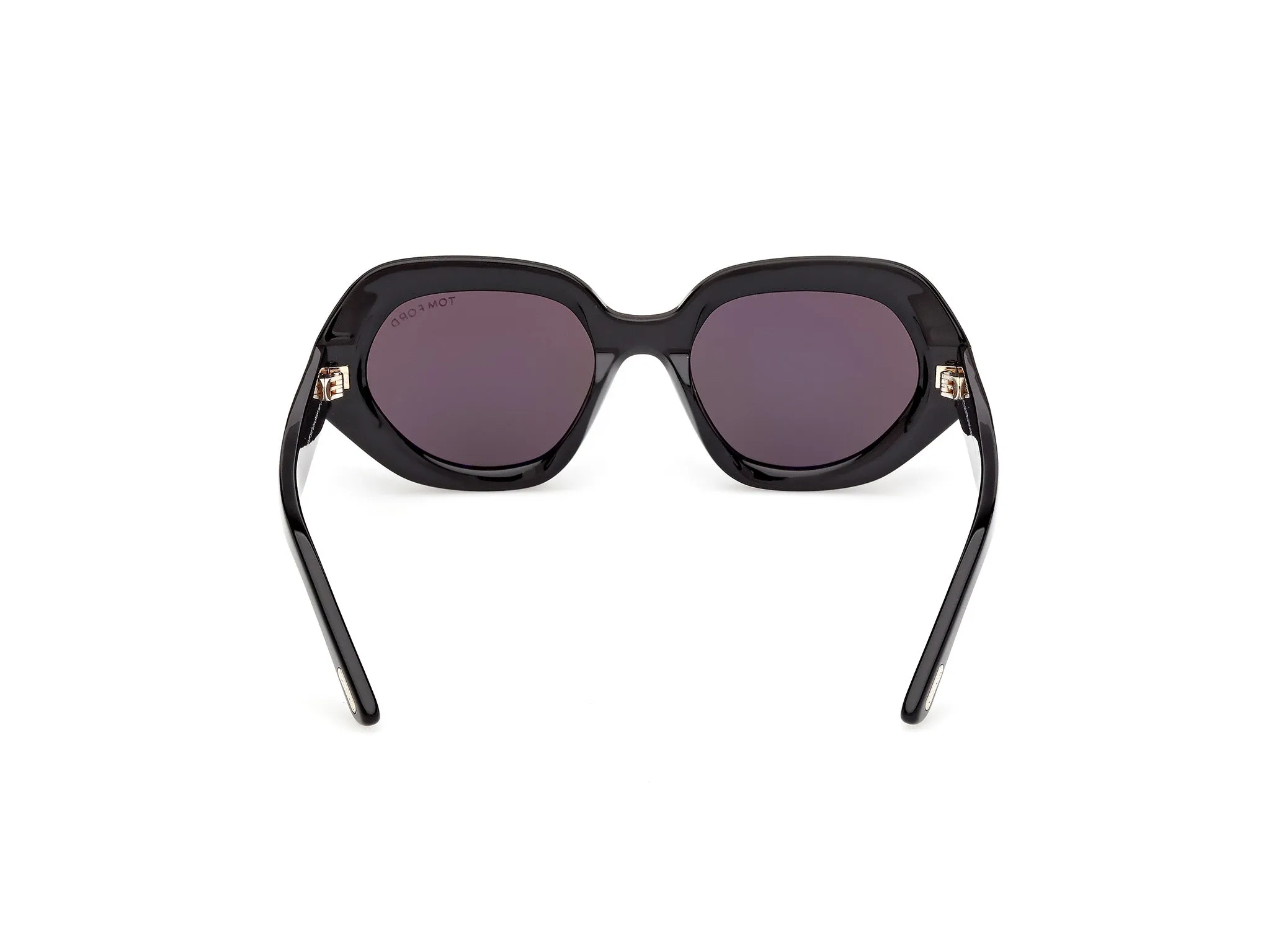 TOM FORD FT1317 APRIL-02 01A Occhiali da sole Acetato Nero Fumo Geometrica Normale - immagine 4