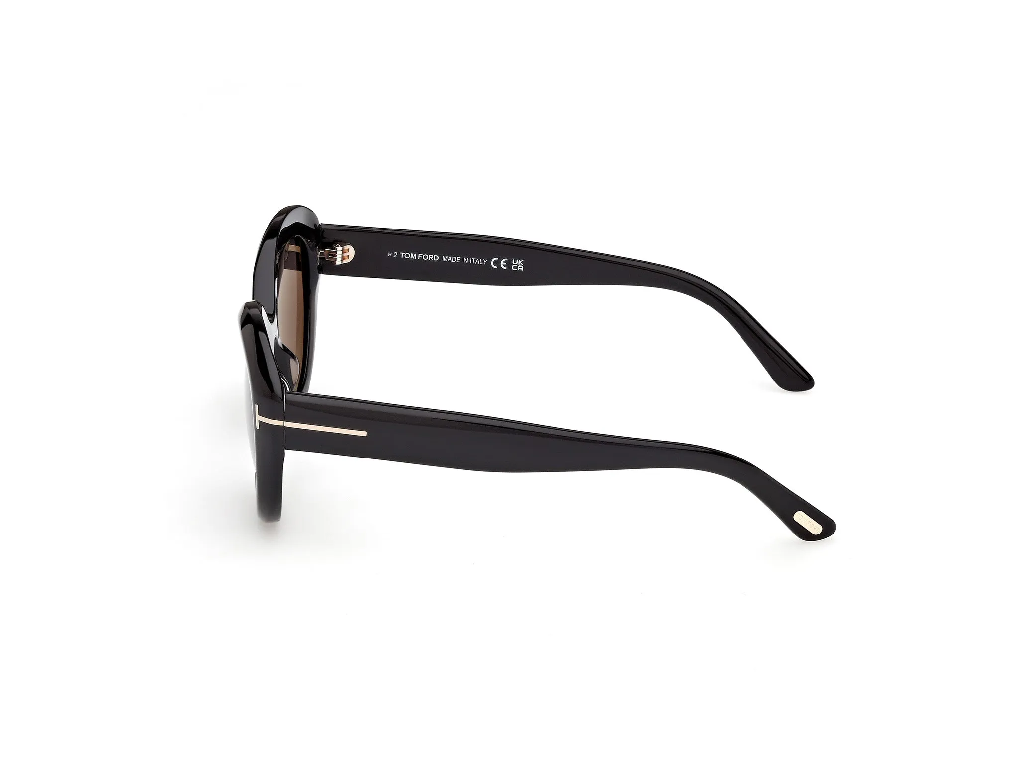 TOM FORD FT1316 STACY-02 01A Occhiali da sole Acetato Nero Fumo Cat Eye Normale - immagine 3